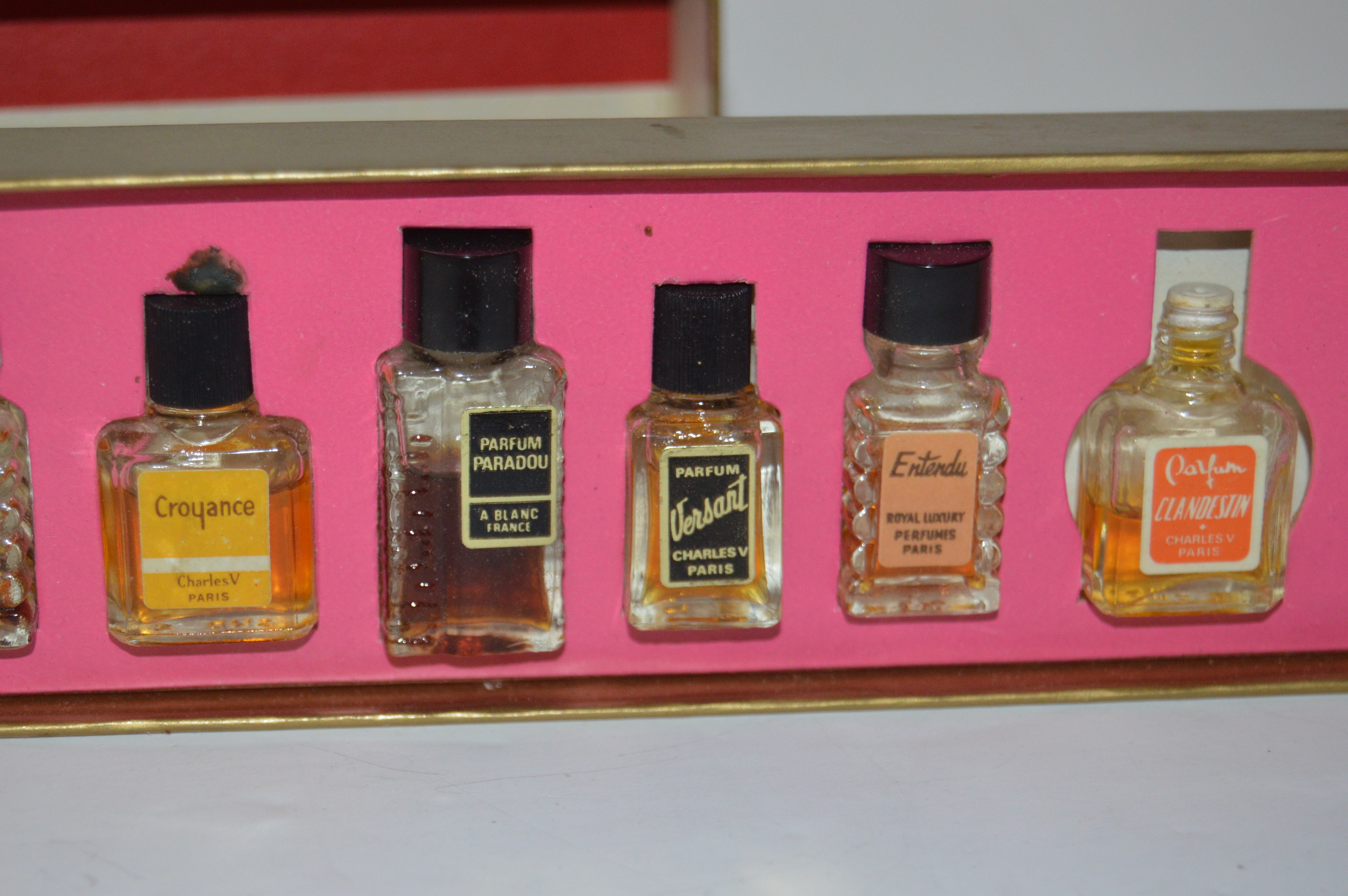 Vintage Mini "Les Grands Parfums De France" Perfume Sampler Set
