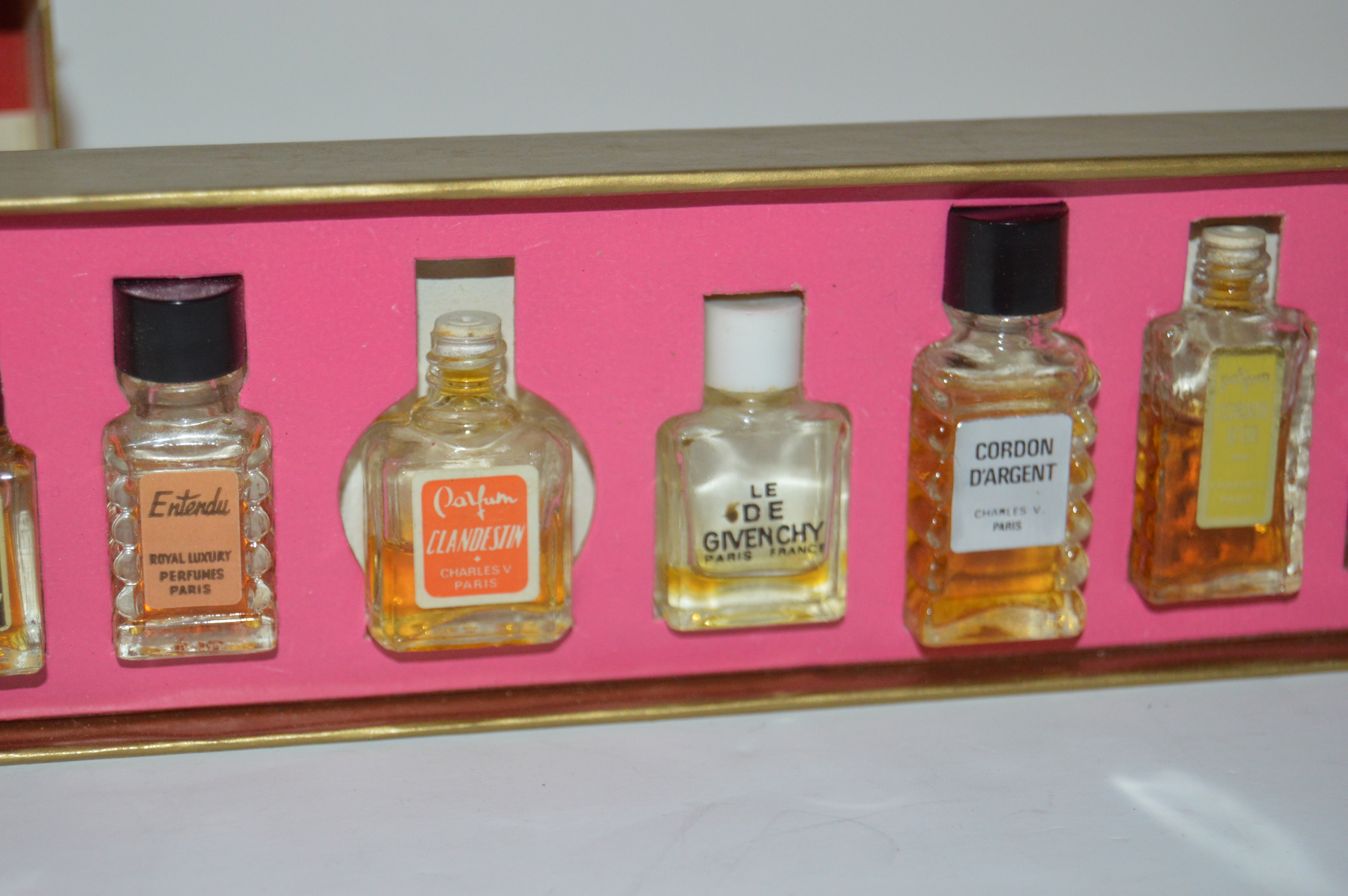 Vintage Mini "Les Grands Parfums De France" Perfume Sampler Set
