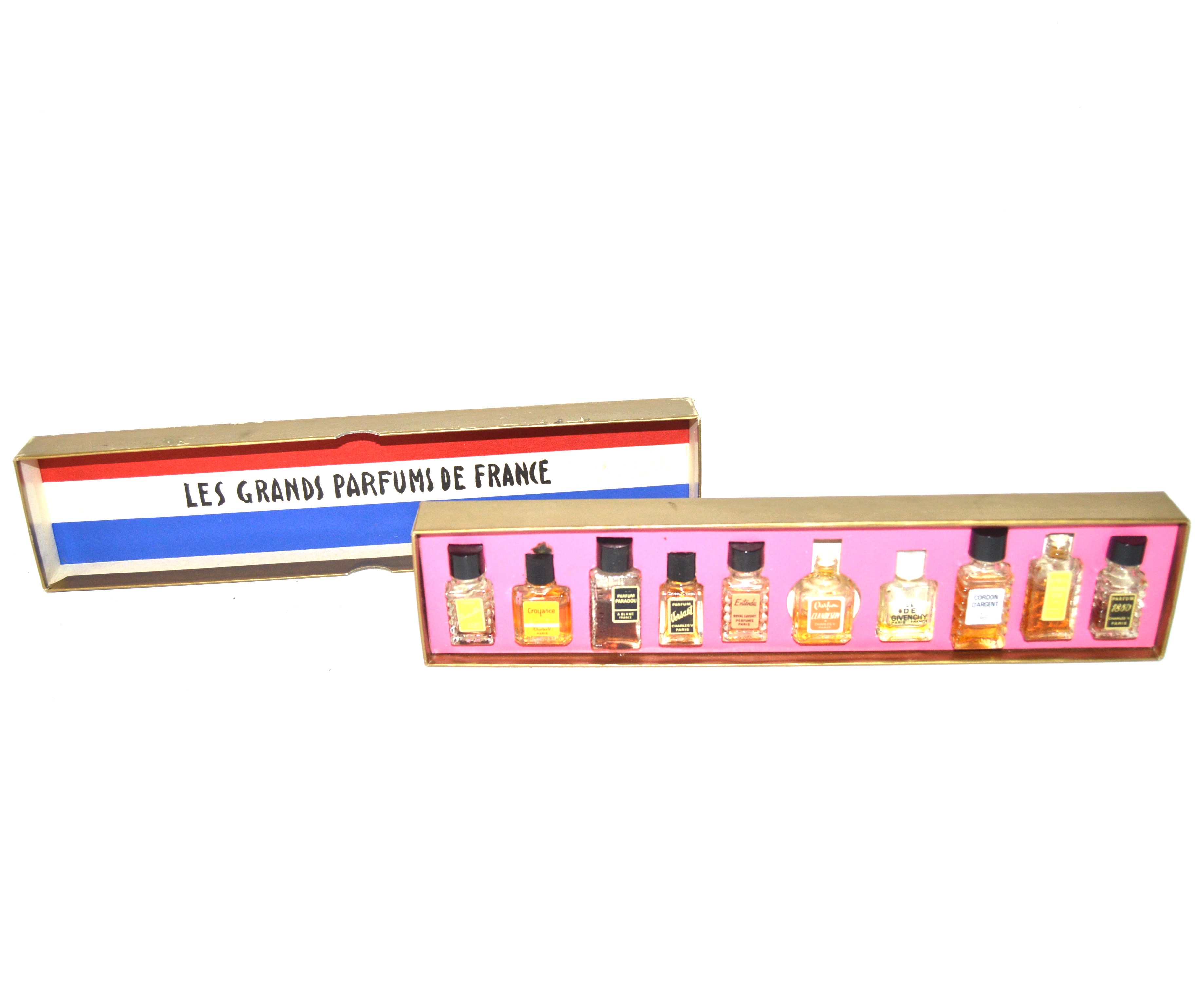 Vintage Mini "Les Grands Parfums De France" Perfume Sampler Set