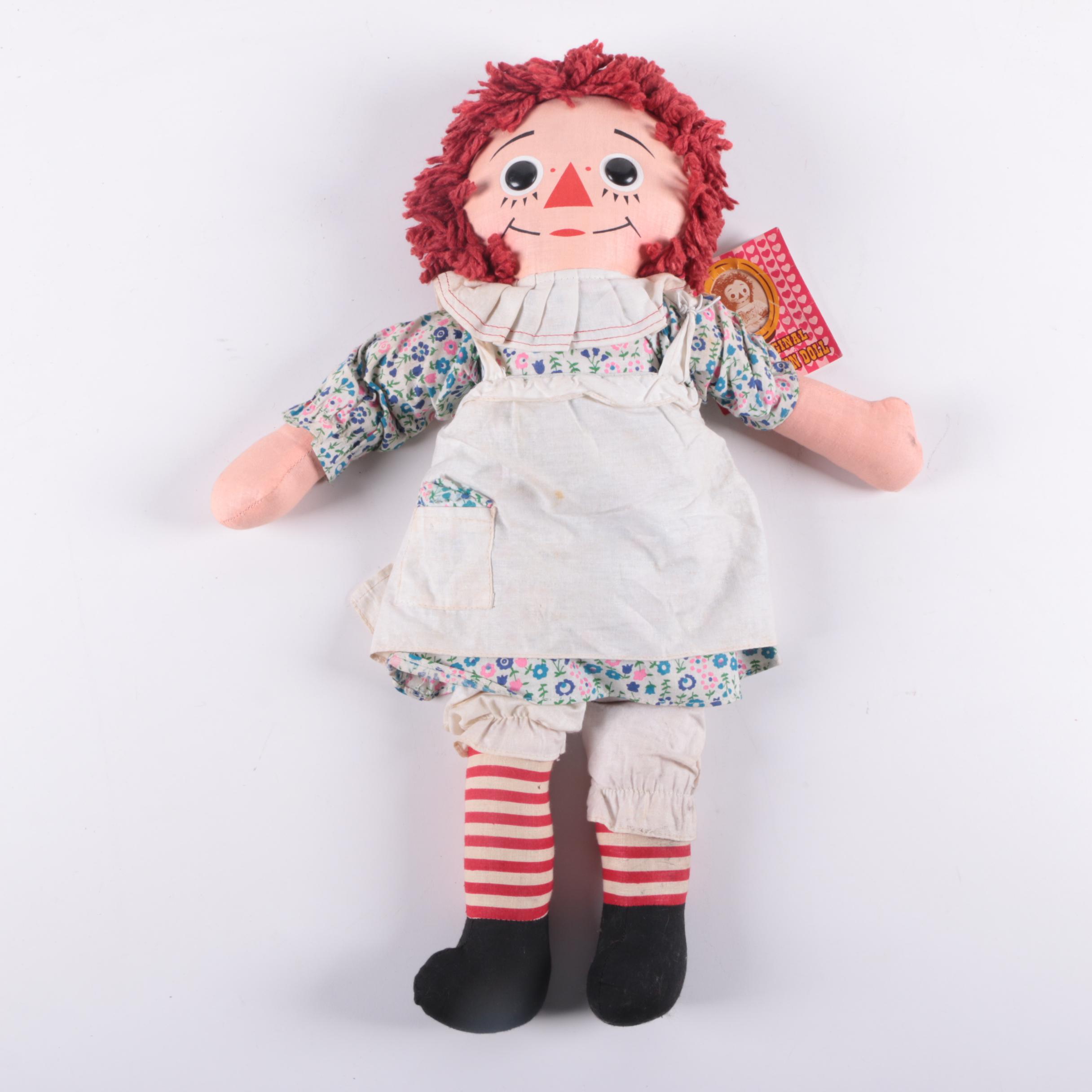 Original Raggedy Ann Doll and Pillow