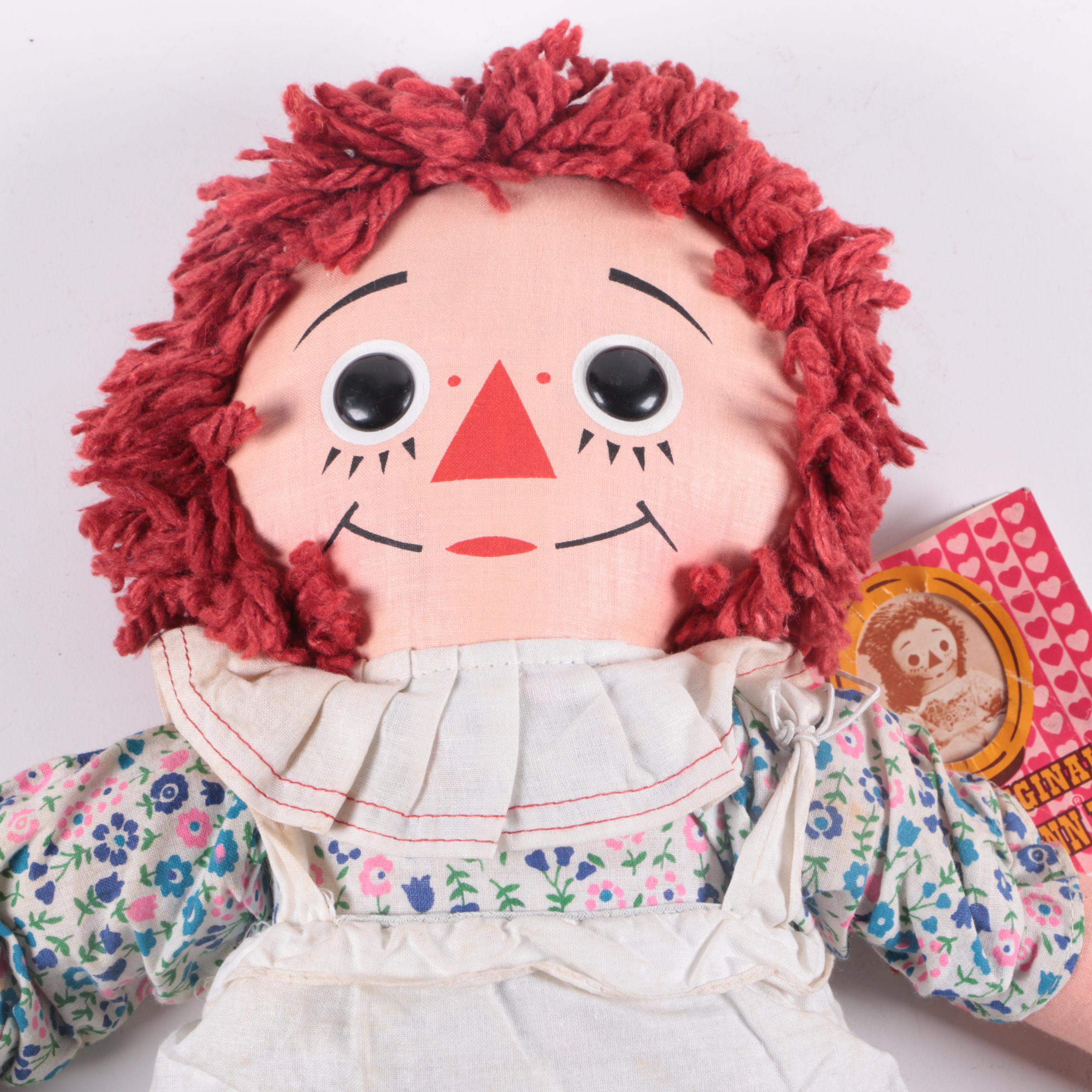 Original Raggedy Ann Doll and Pillow