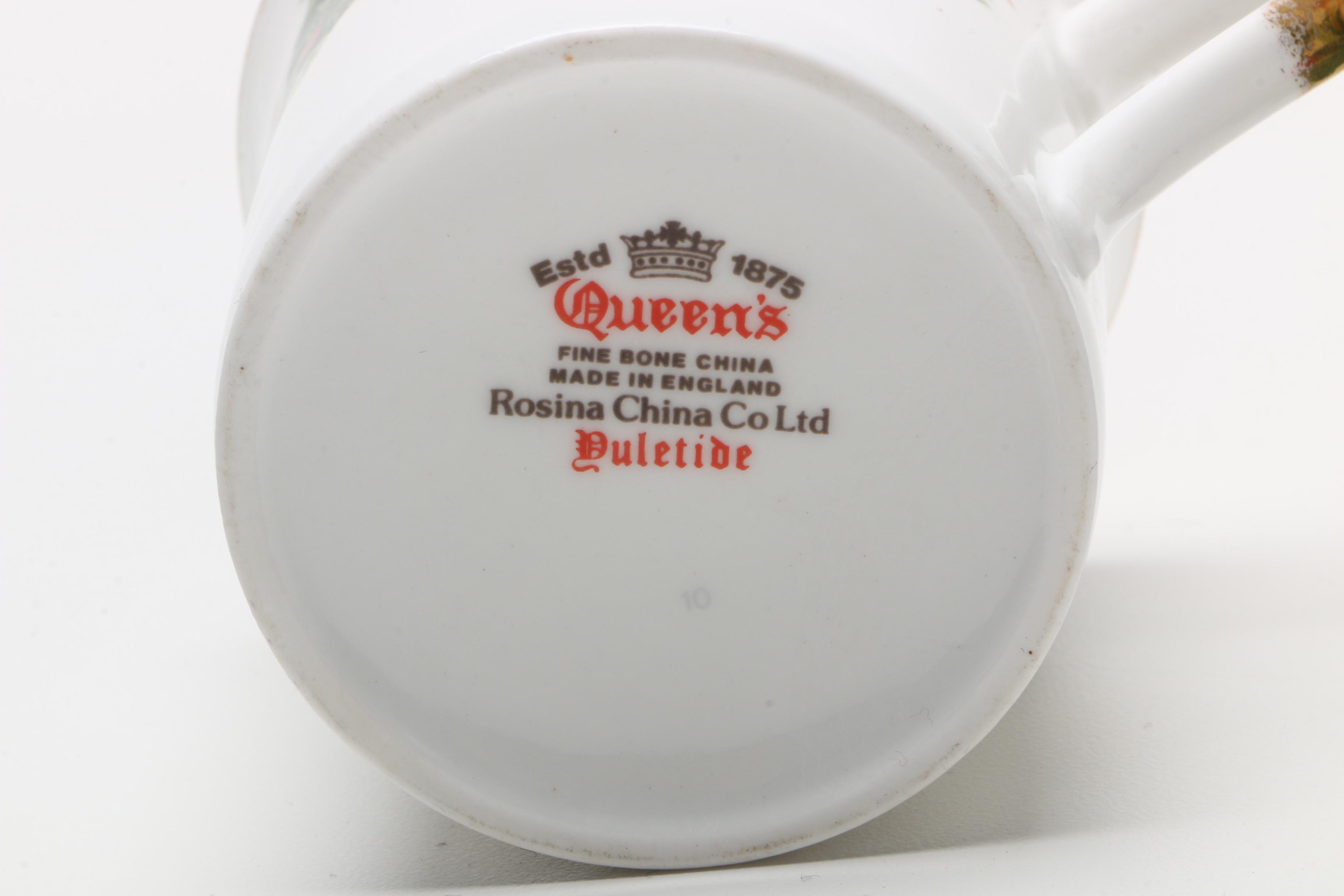 Rosina "Yuletide" and Roy Kirkham "Alpine Strawberry" Mugs