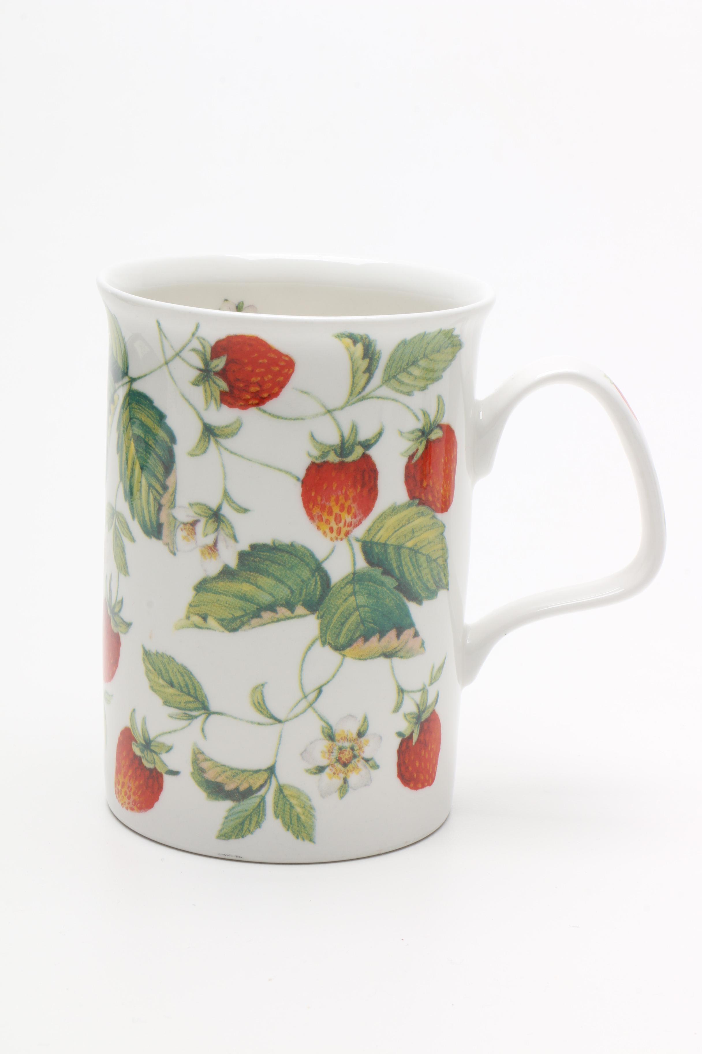 Rosina "Yuletide" and Roy Kirkham "Alpine Strawberry" Mugs
