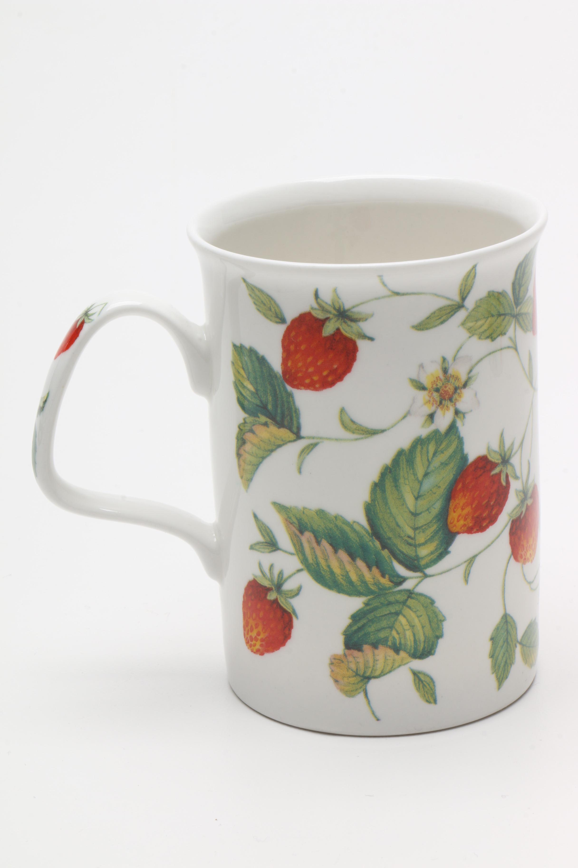 Rosina "Yuletide" and Roy Kirkham "Alpine Strawberry" Mugs