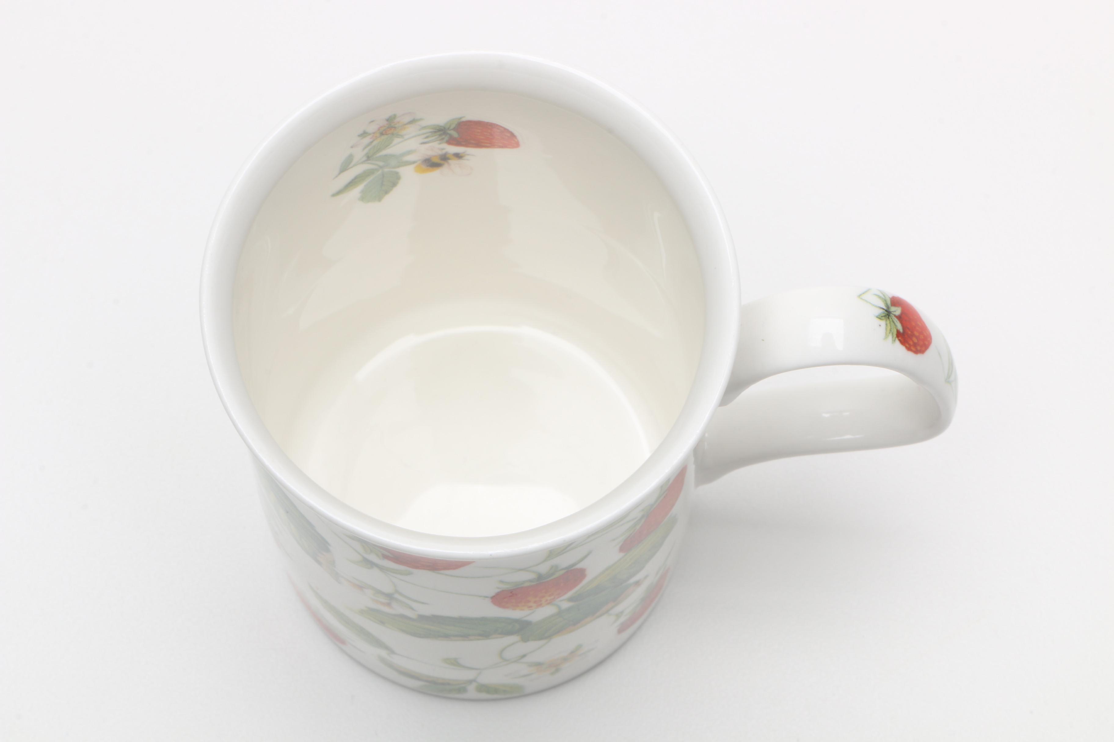 Rosina "Yuletide" and Roy Kirkham "Alpine Strawberry" Mugs