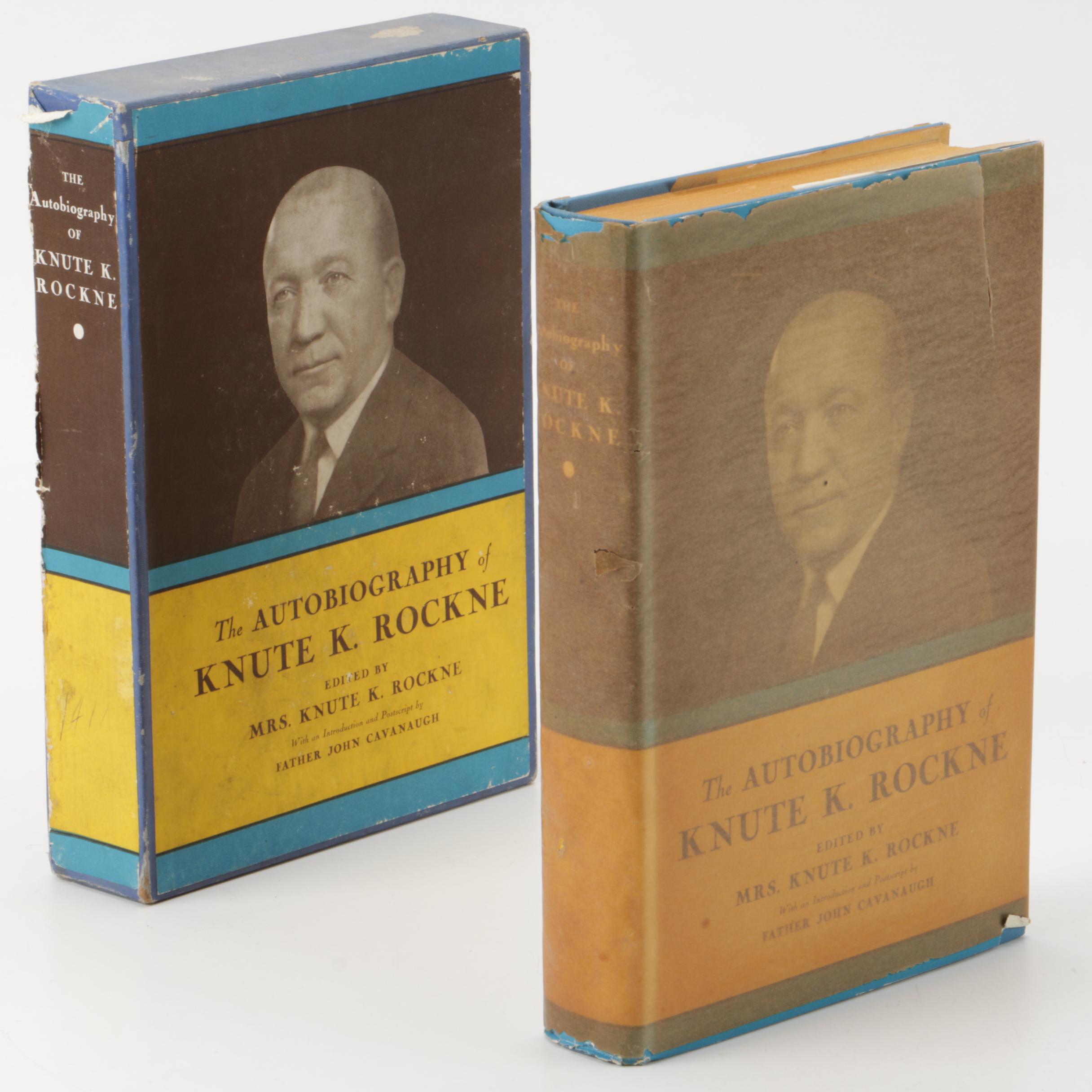 1931 Signed Limited Notre Dame Edition "The Autobiography of Knute K. Rockne"