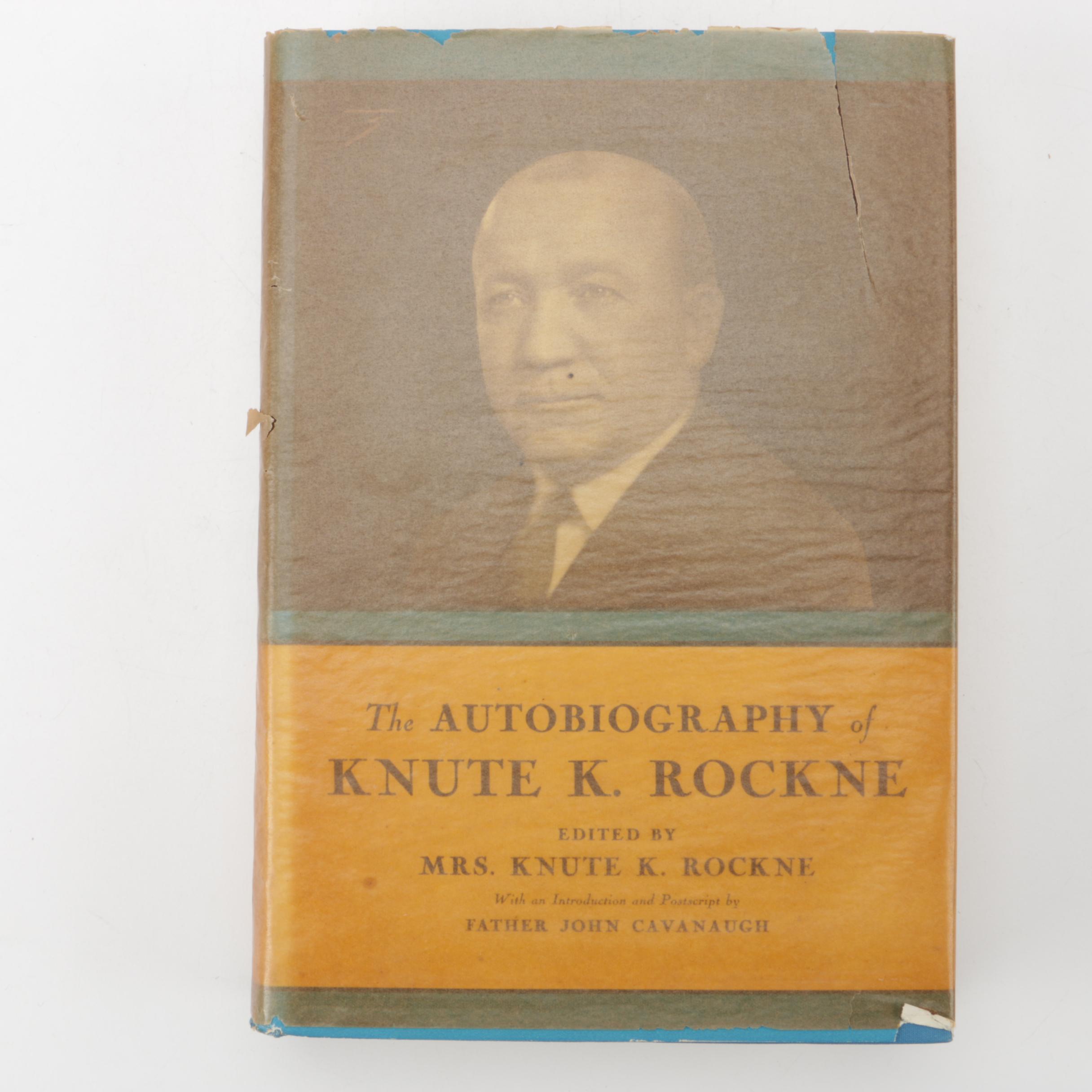 1931 Signed Limited Notre Dame Edition "The Autobiography of Knute K. Rockne"