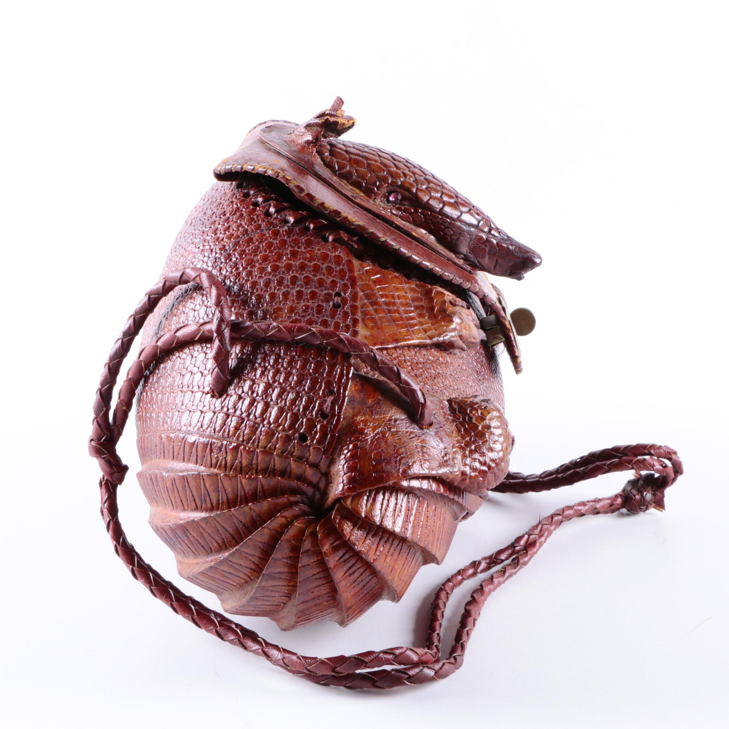 Vintage Armadillo Leather Handbag
