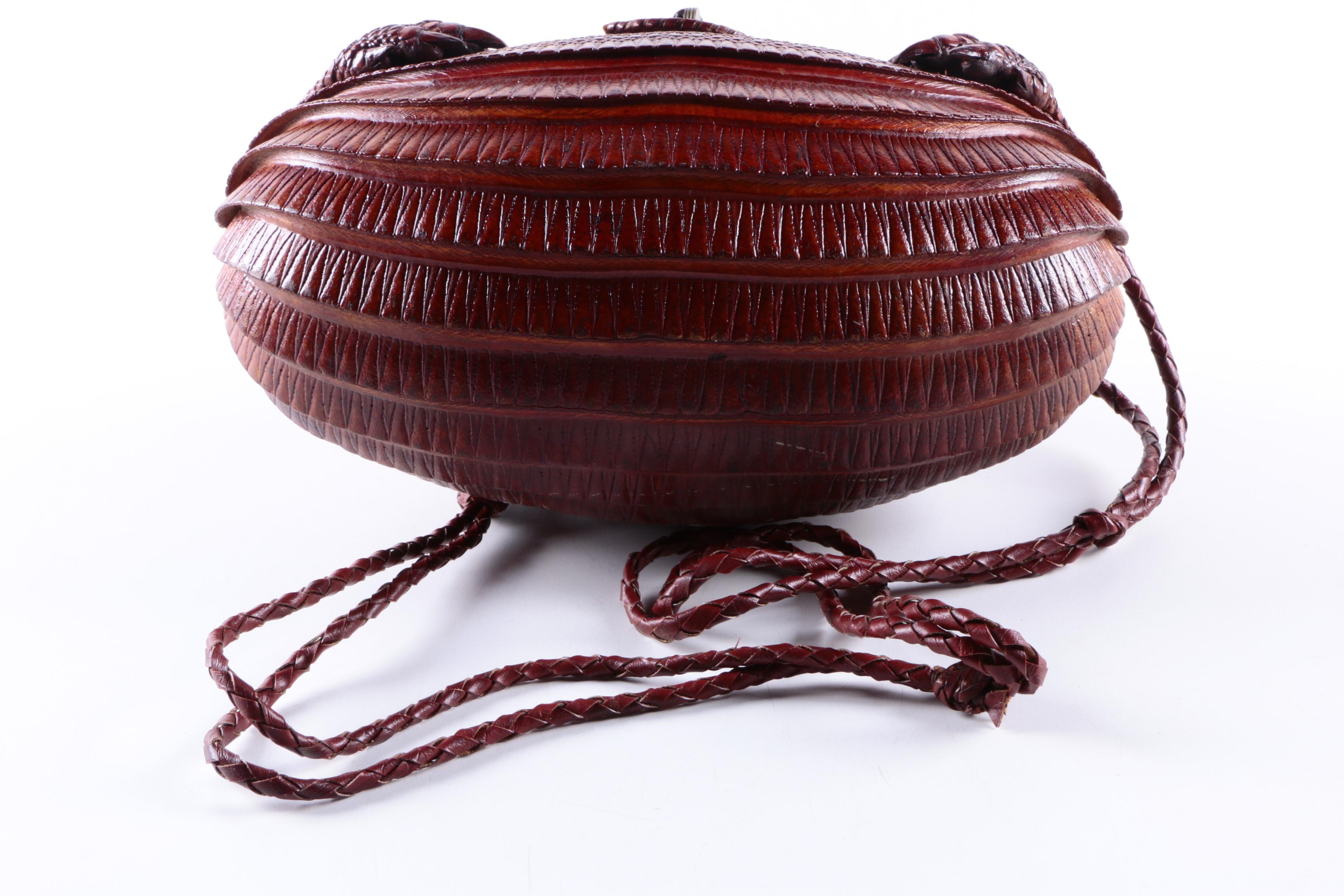 Vintage Armadillo Leather Handbag