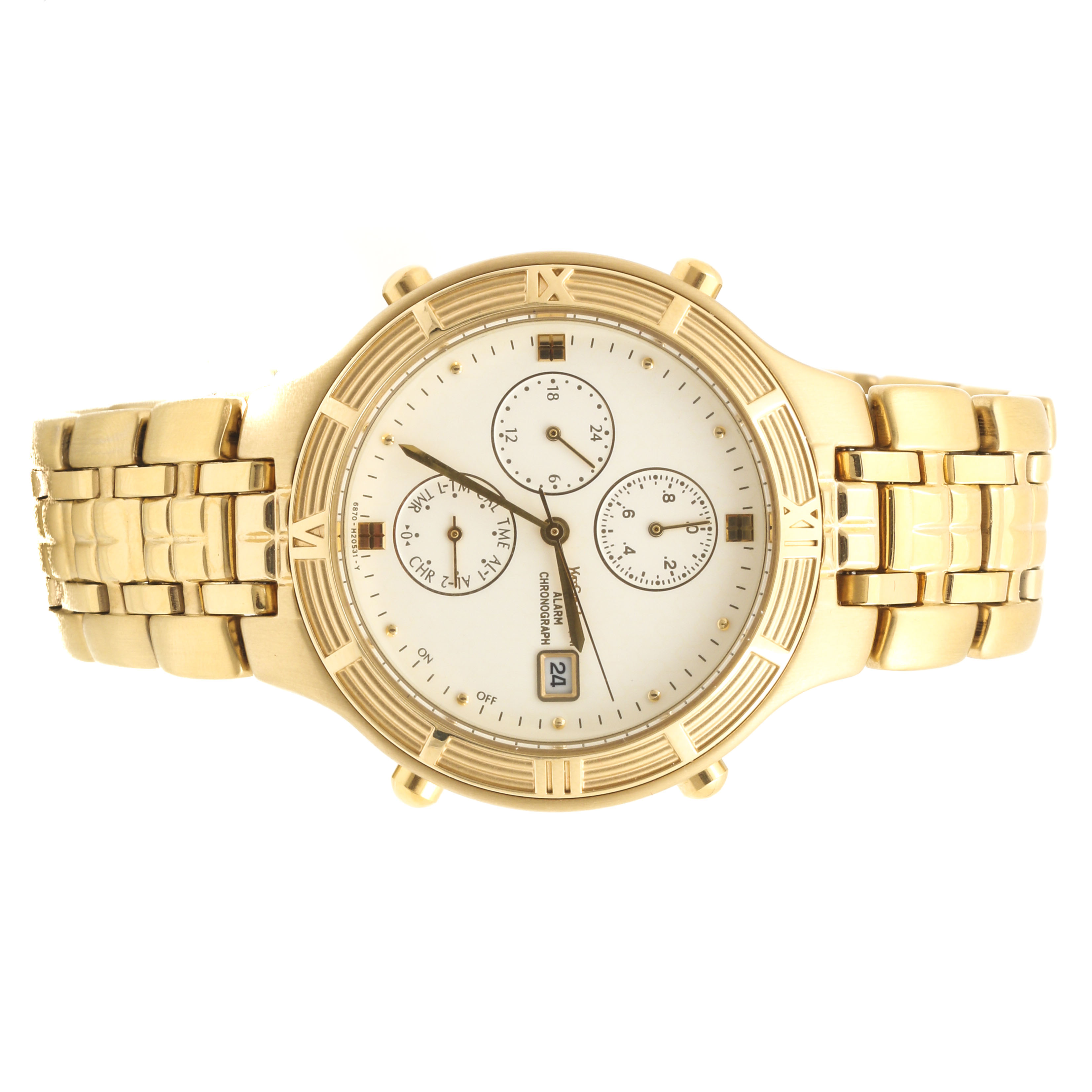 Yves Saint Laurent Gold Tone Stainlees Steel Watch