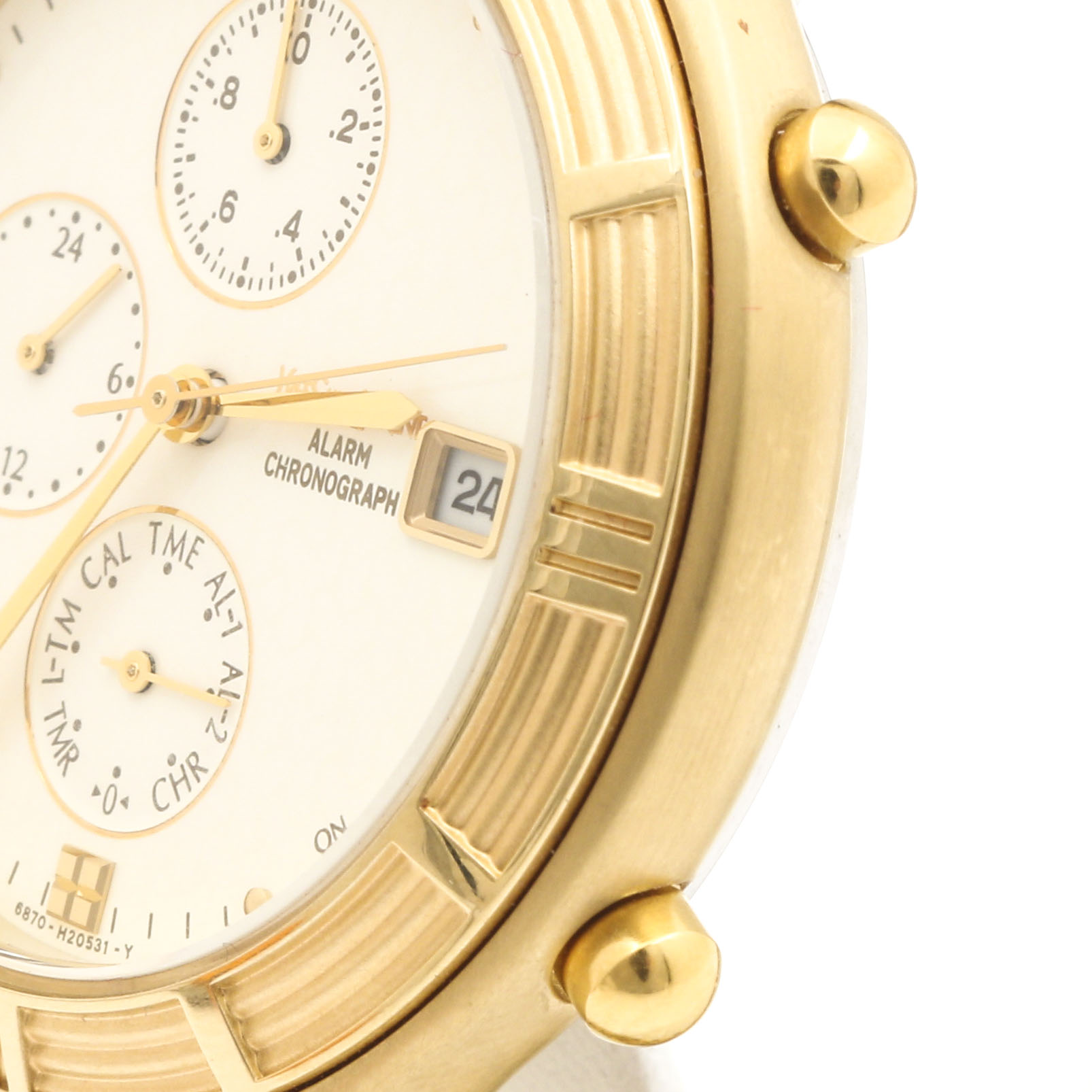 Yves Saint Laurent Gold Tone Stainlees Steel Watch