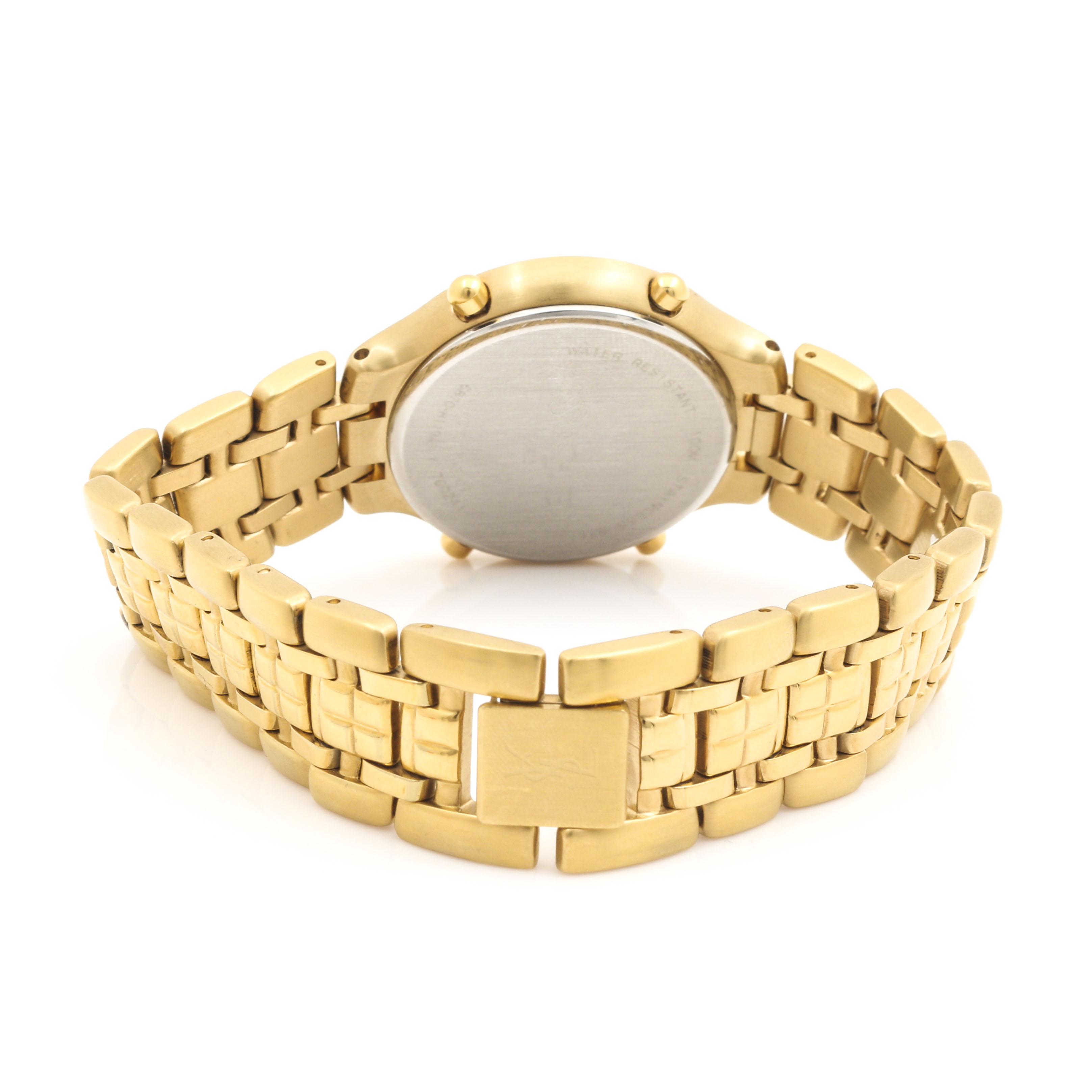 Yves Saint Laurent Gold Tone Stainlees Steel Watch