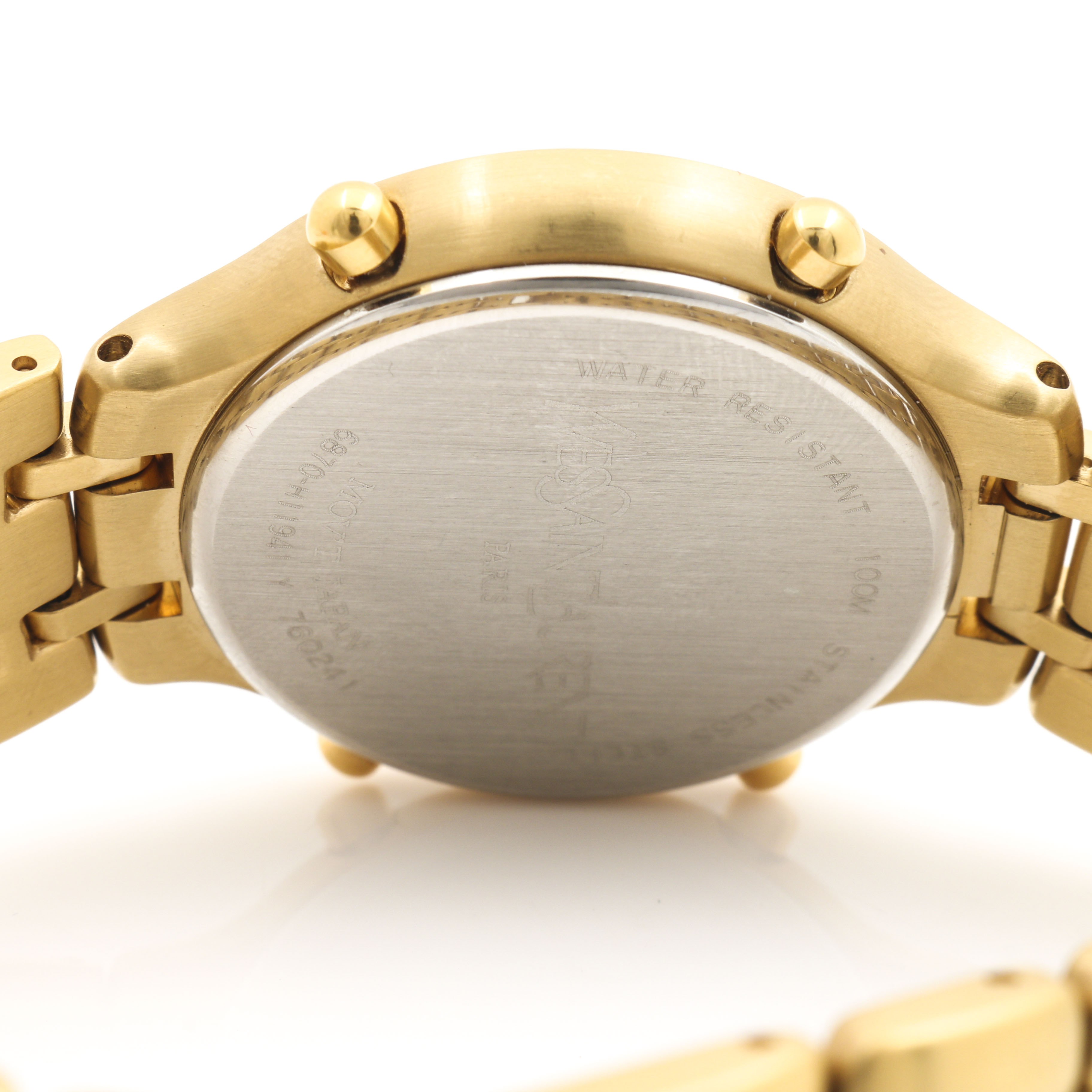 Yves Saint Laurent Gold Tone Stainlees Steel Watch