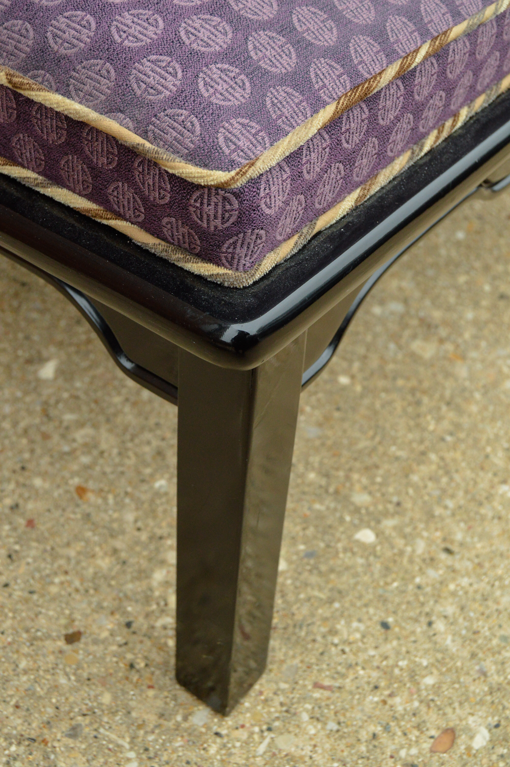 Pair of Chinese Style Armchairs and Ottoman