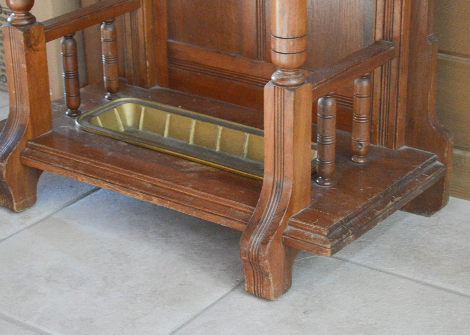 Antique Eastlake Walnut Hall Tree