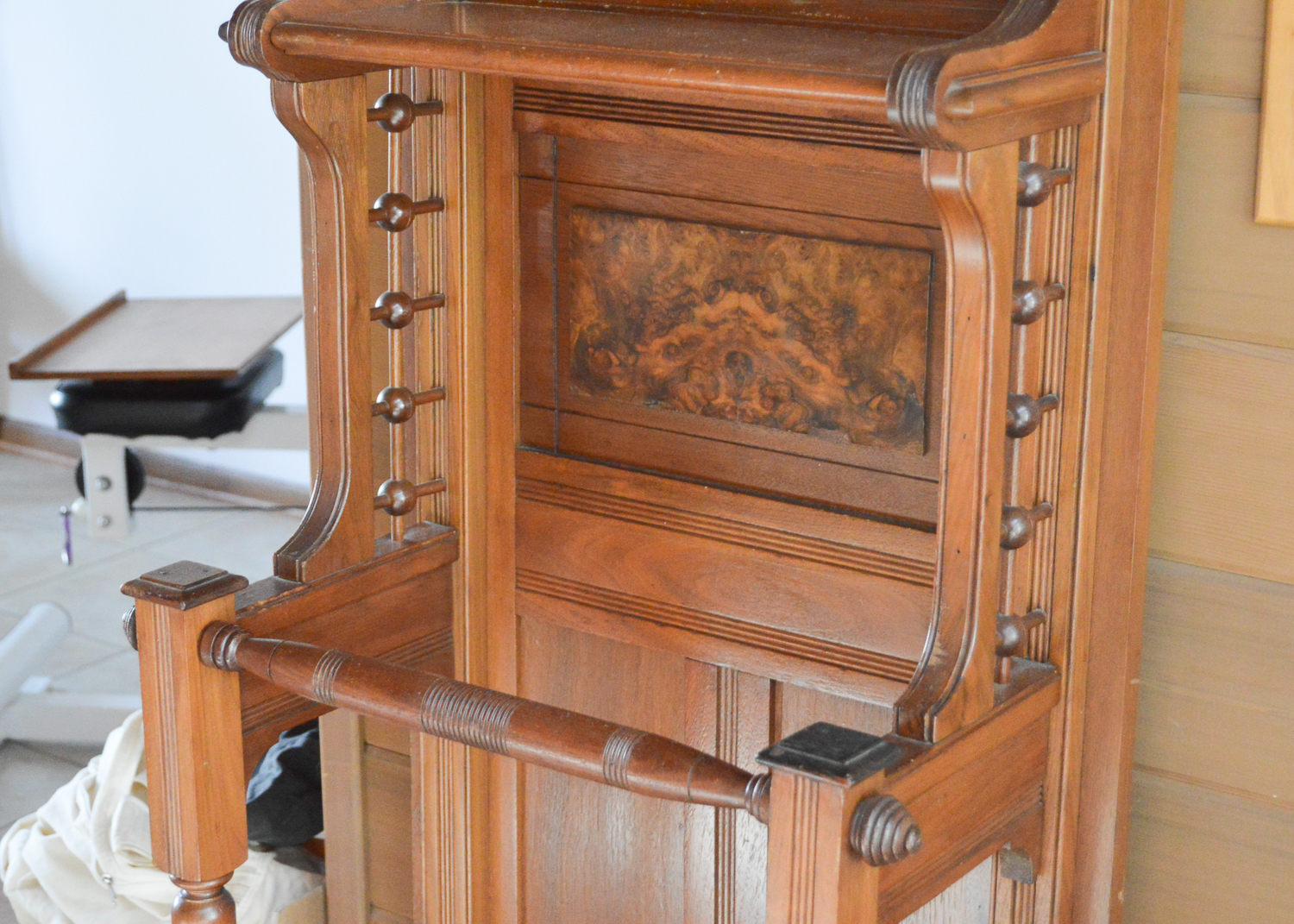 Antique Eastlake Walnut Hall Tree