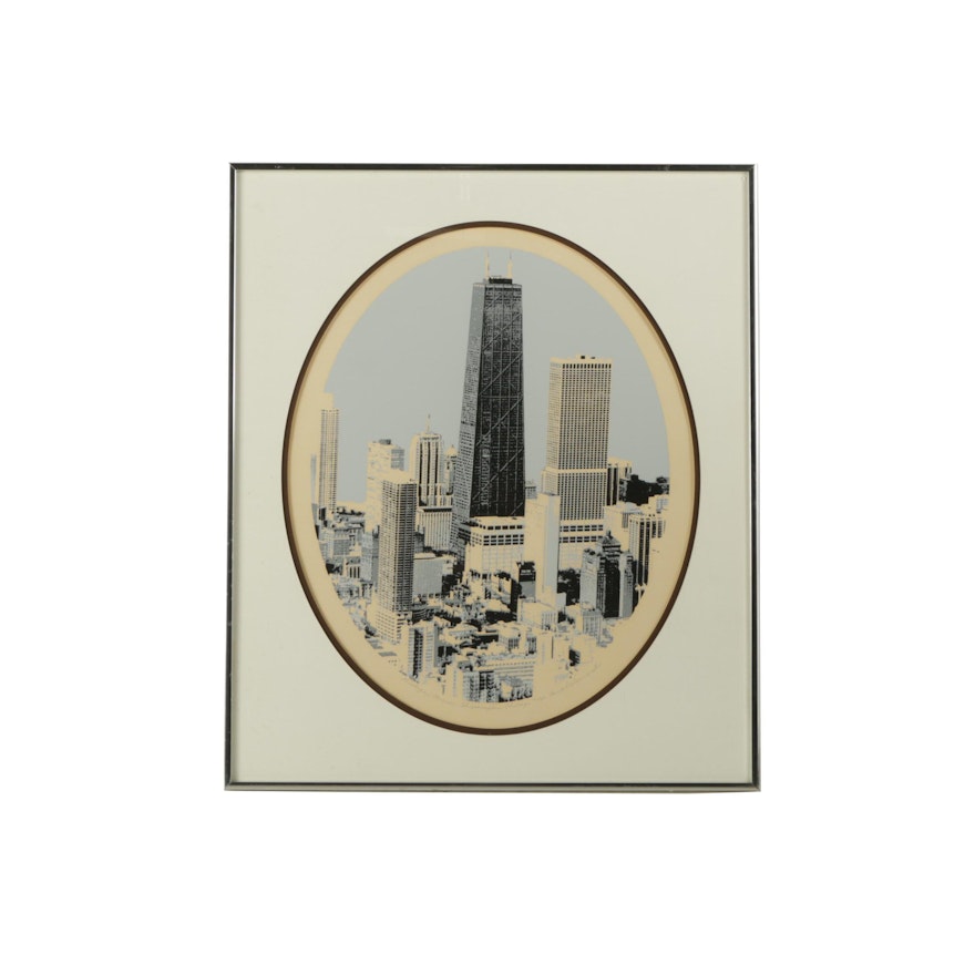 James H. Wennersten Limited Edition Serigraph "Michigan Avenue Skyscrapers"