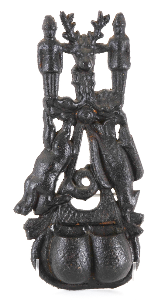 Vintage Black Forest Style Cast Iron Wall Pocket