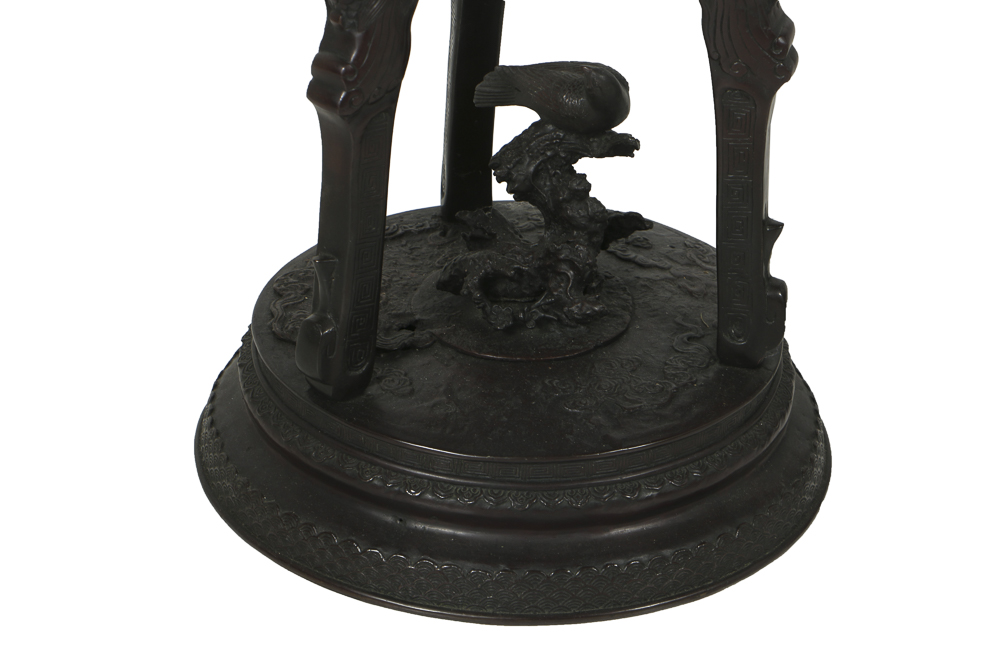 Chinese Style Bronze Censors with Stands