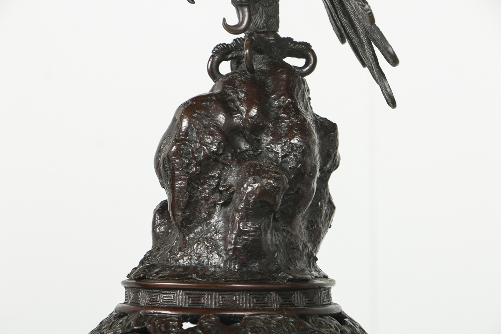 Chinese Style Bronze Censors with Stands