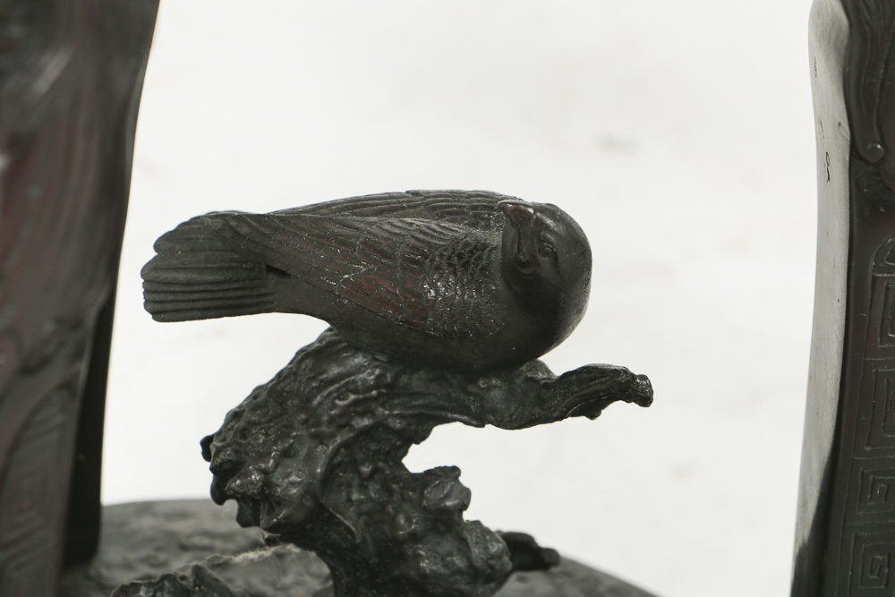 Chinese Style Bronze Censors with Stands