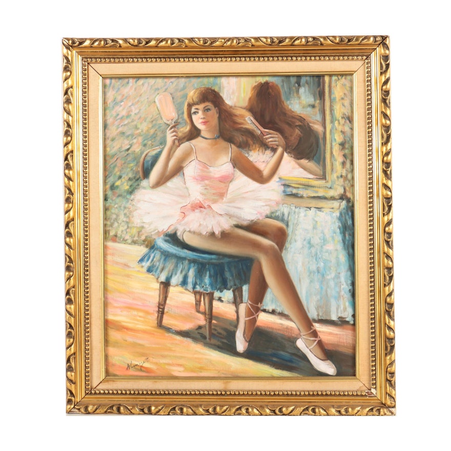 Almazetta Oil Painting on Canvas of a Ballerina