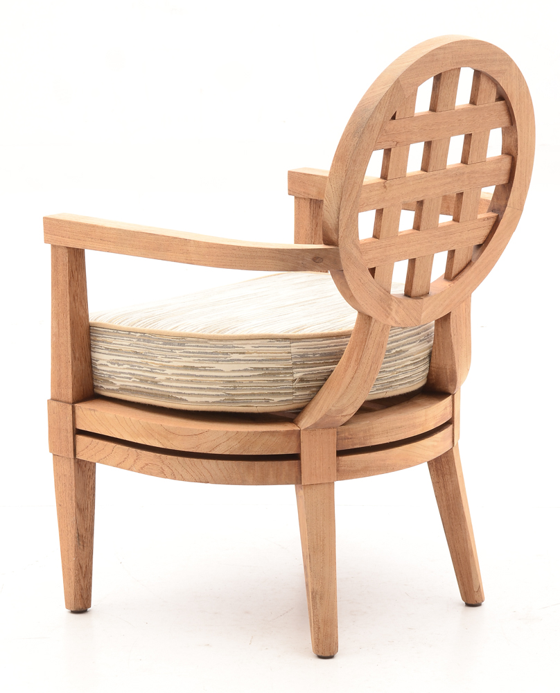 Solid Teak "Portico" Patio Chairs By McGuire