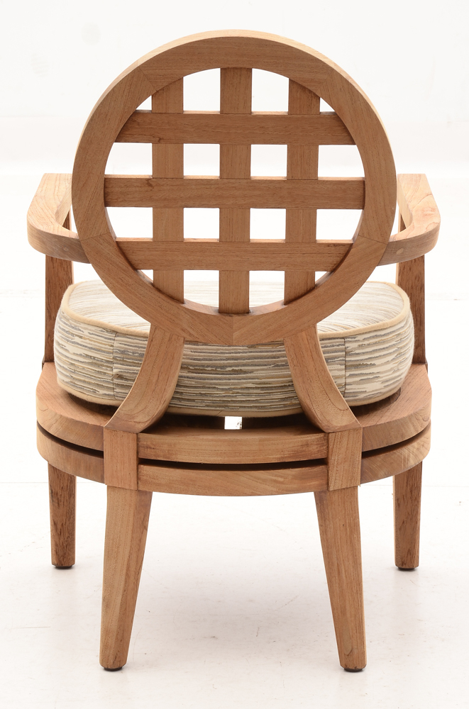 Solid Teak "Portico" Patio Chairs By McGuire