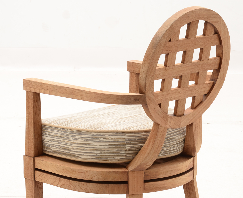 Solid Teak "Portico" Patio Chairs By McGuire