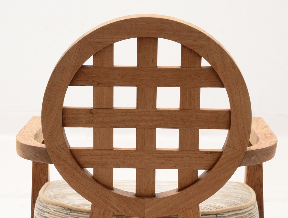 Solid Teak "Portico" Patio Chairs By McGuire