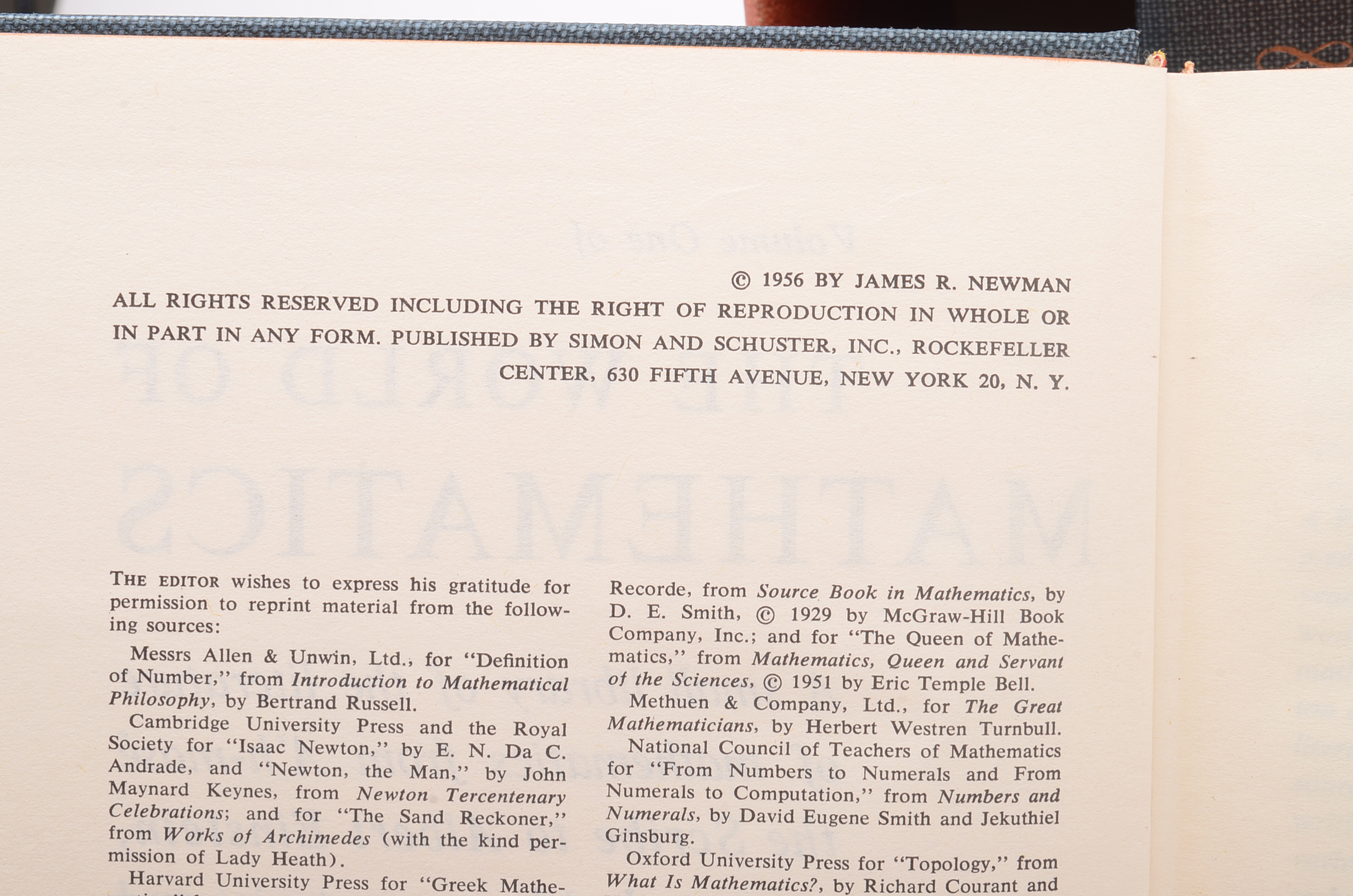 1956 "The World of Mathematics" Box Set by James R. Newman