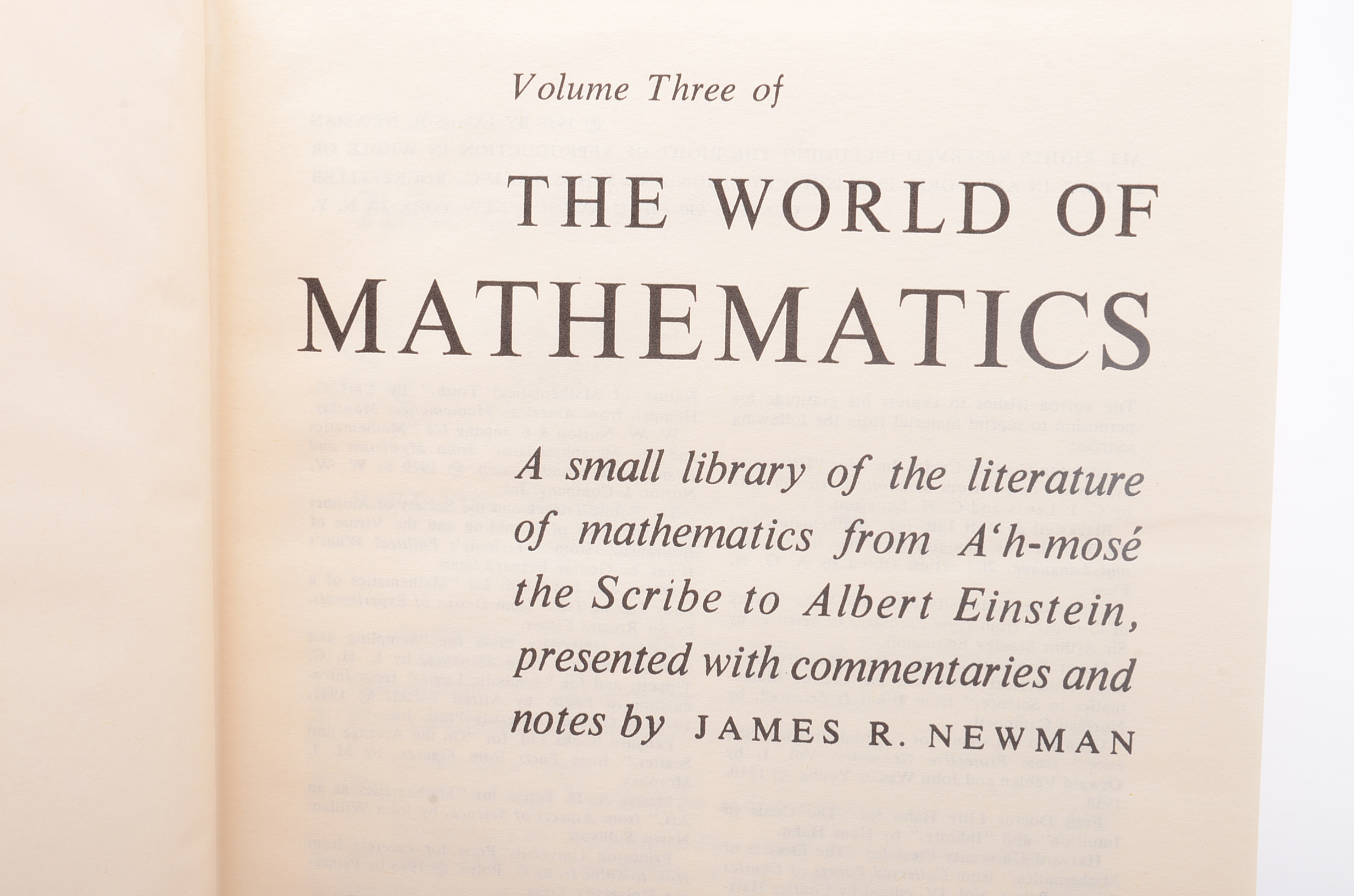 1956 "The World of Mathematics" Box Set by James R. Newman