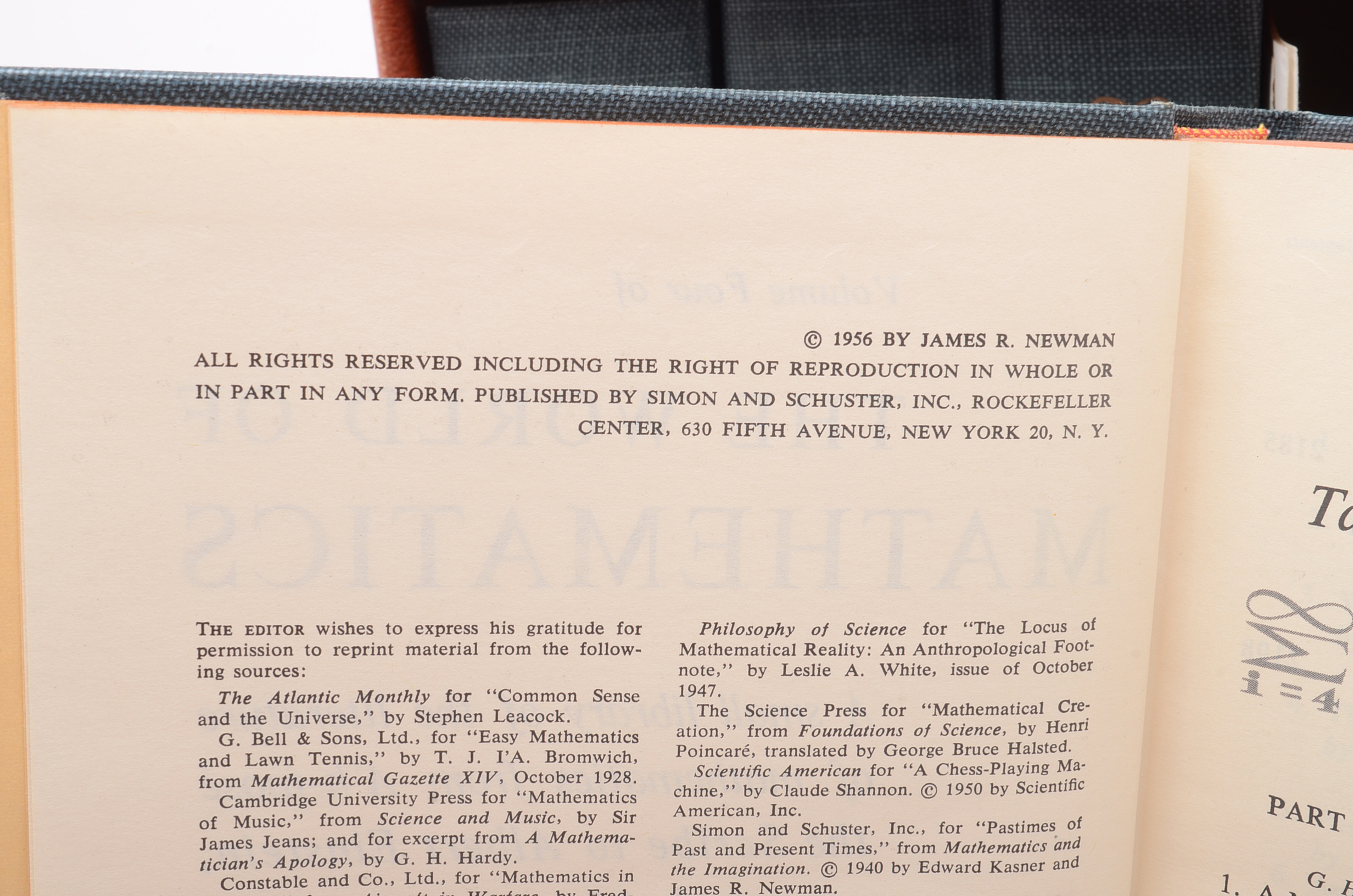 1956 "The World of Mathematics" Box Set by James R. Newman