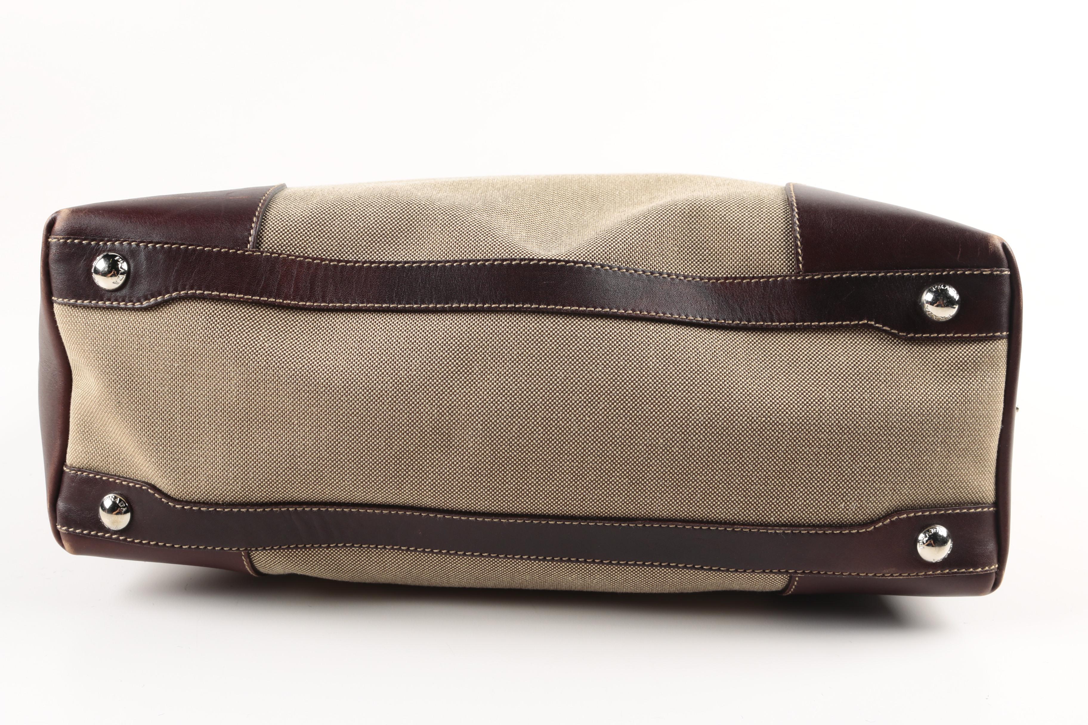 Prada Canvas Shopper Tote