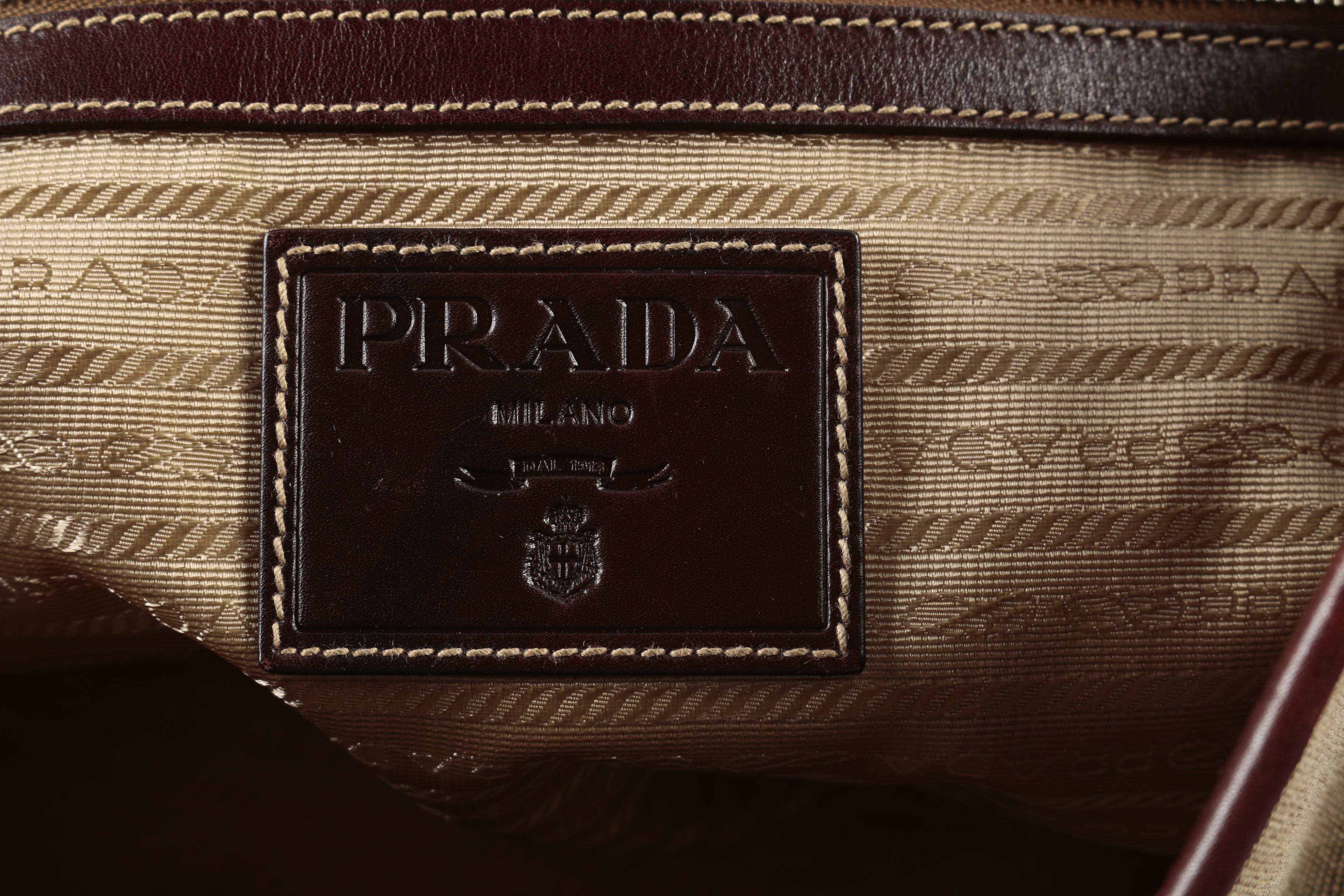 Prada Canvas Shopper Tote