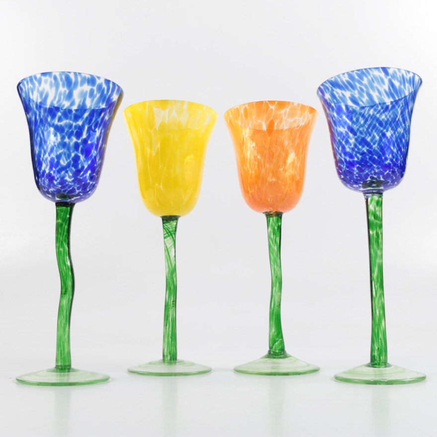 Collection of Blown Glass Stemware