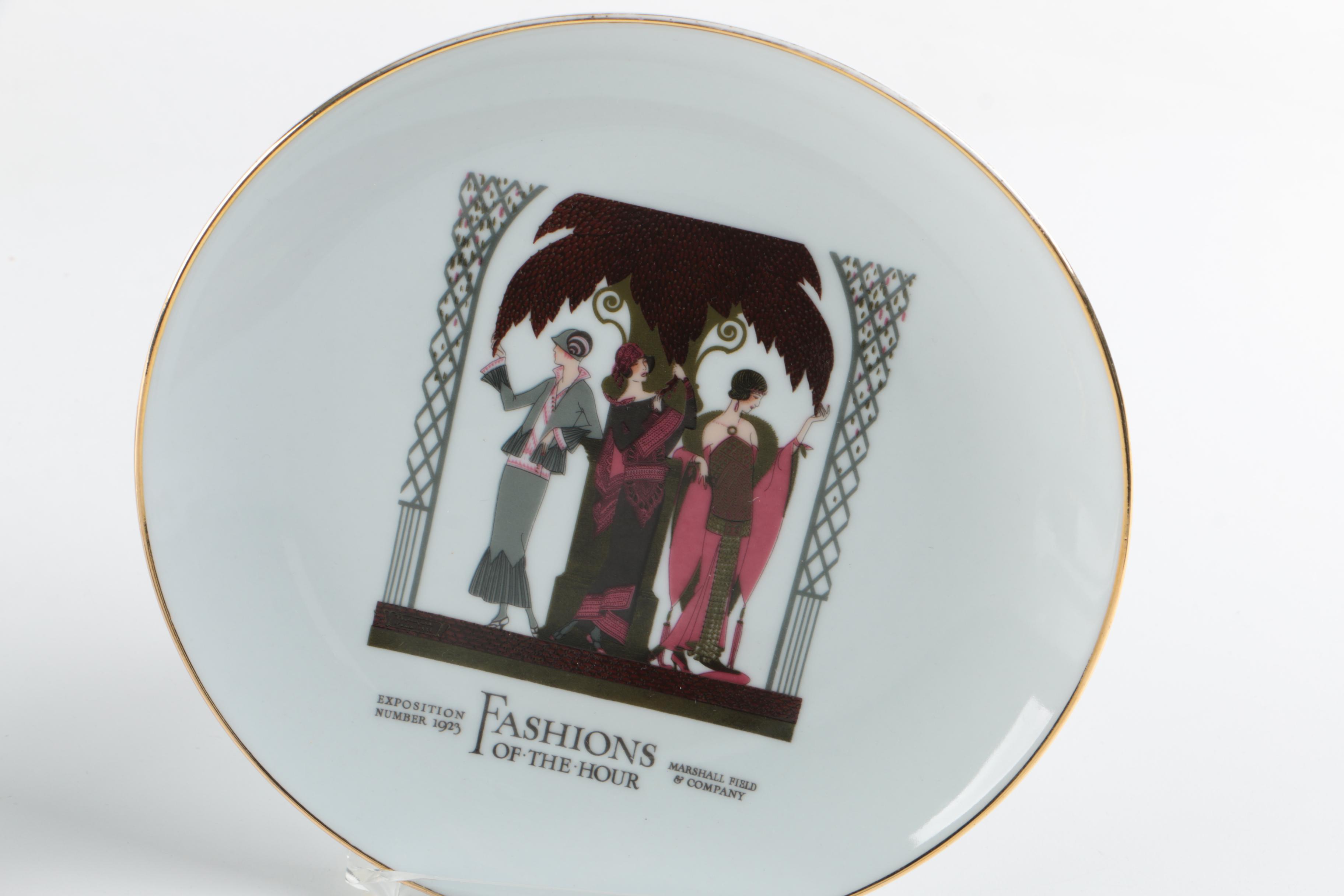 Marshall Field's "Fashions Of The Hour" Ceramic Plate Set