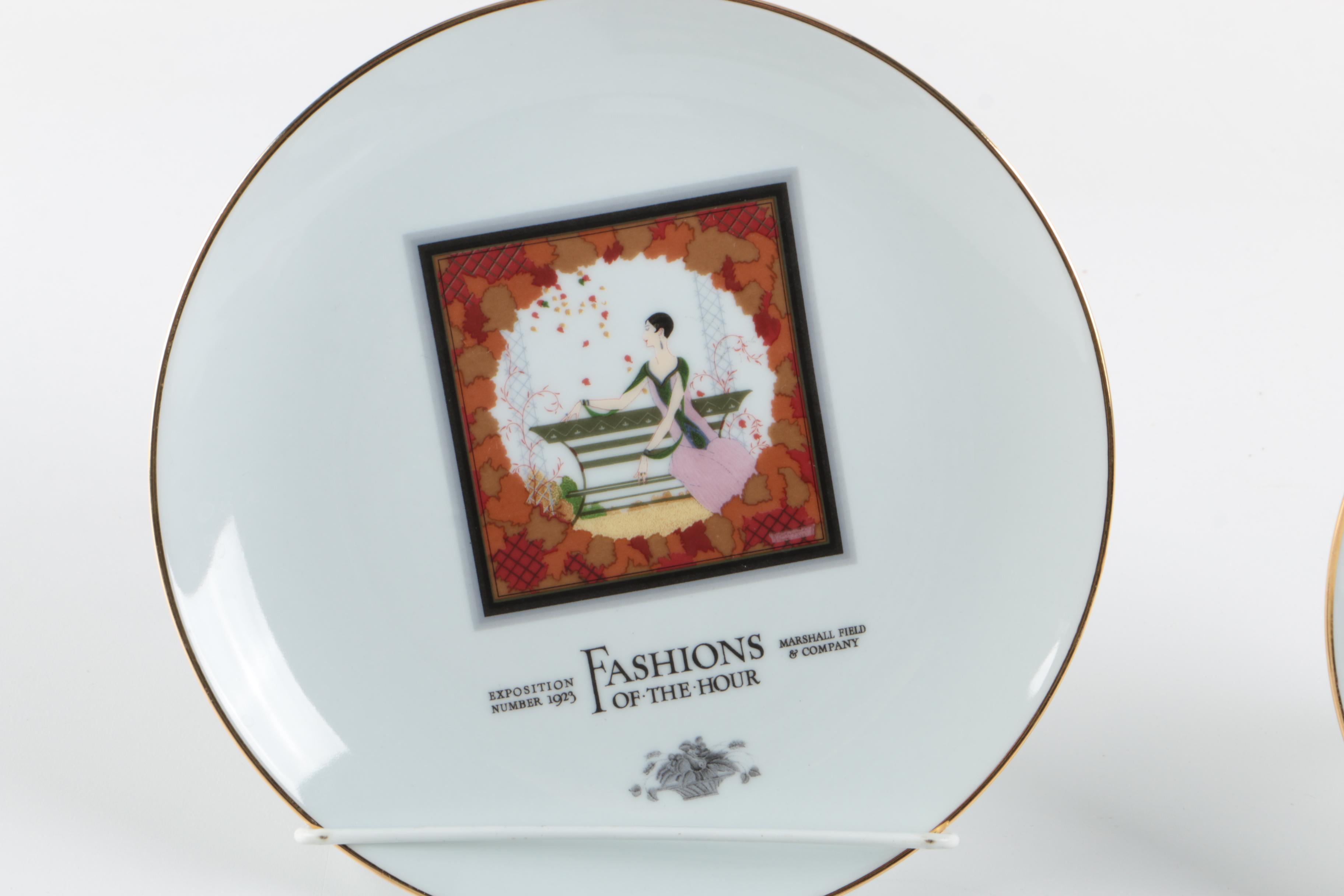 Marshall Field's "Fashions Of The Hour" Ceramic Plate Set