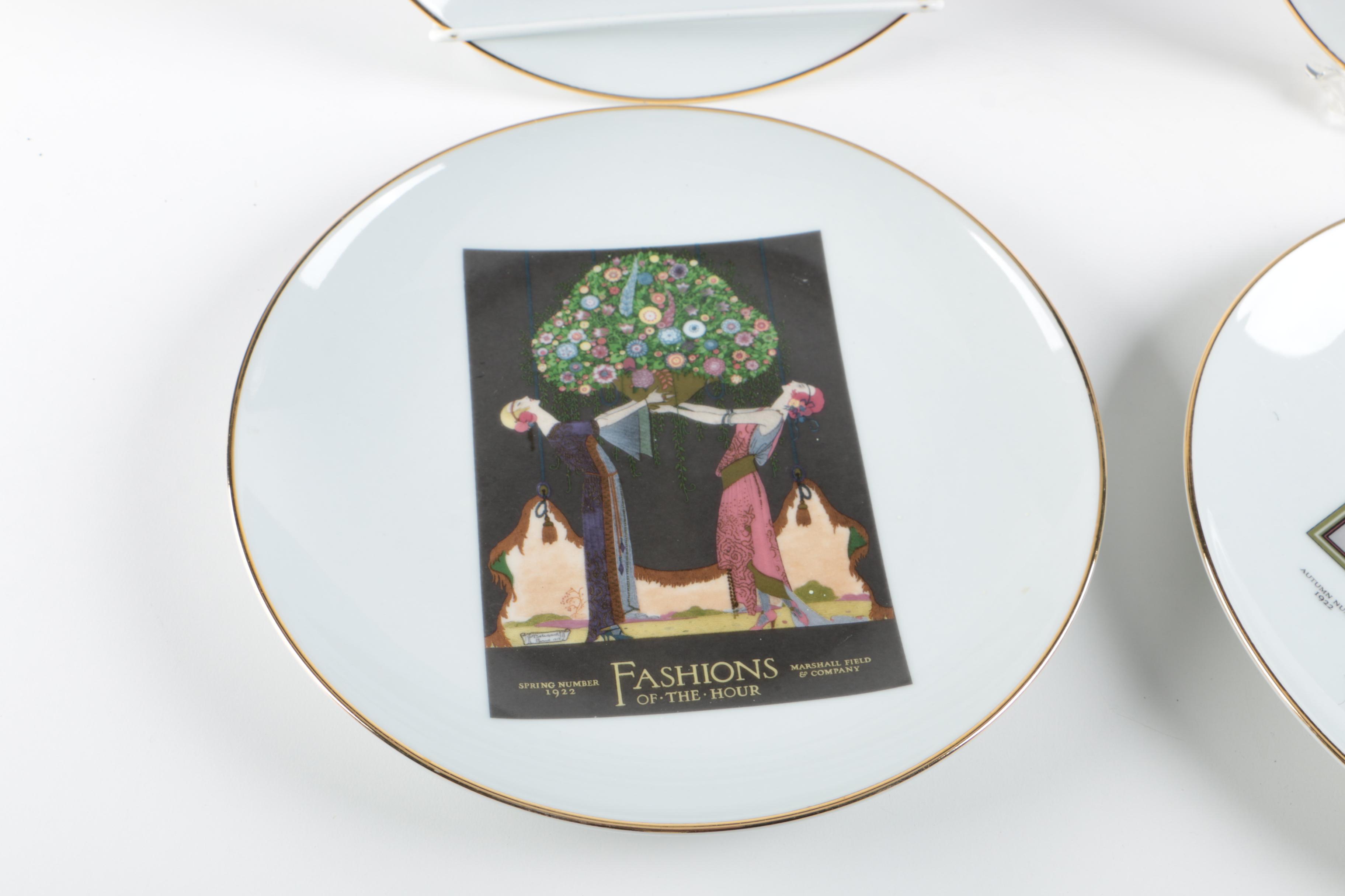 Marshall Field's "Fashions Of The Hour" Ceramic Plate Set