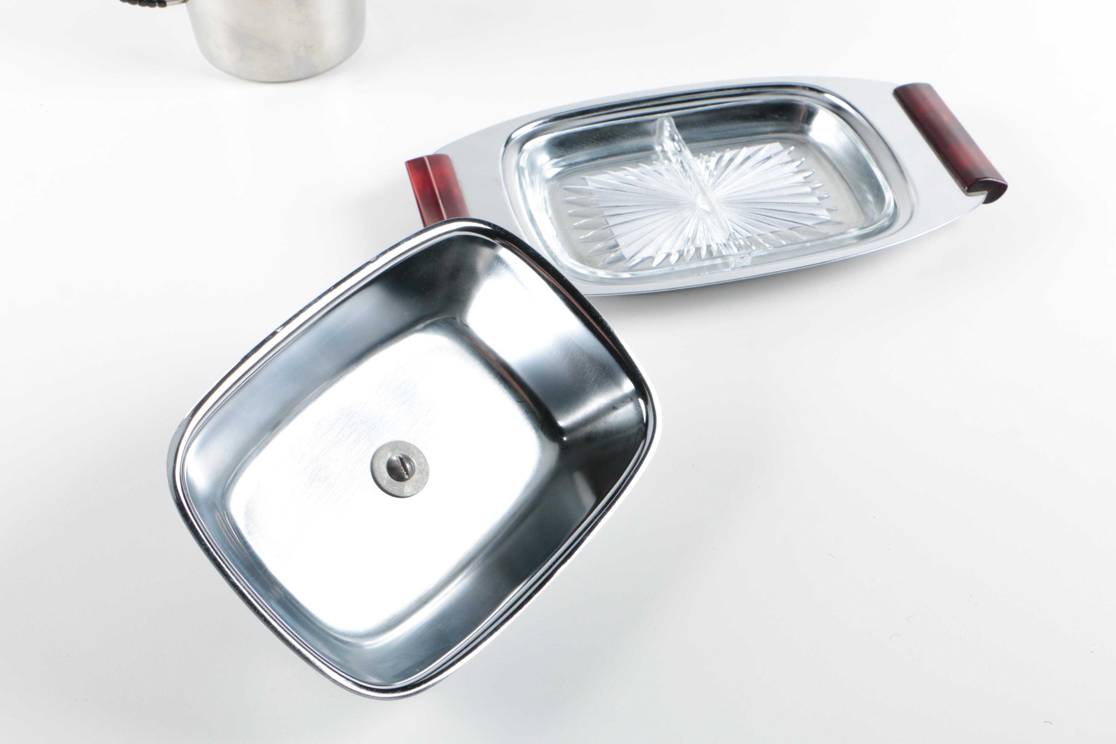 Mid Century Modern Gabis Pitcher and Lidded Serving Tray