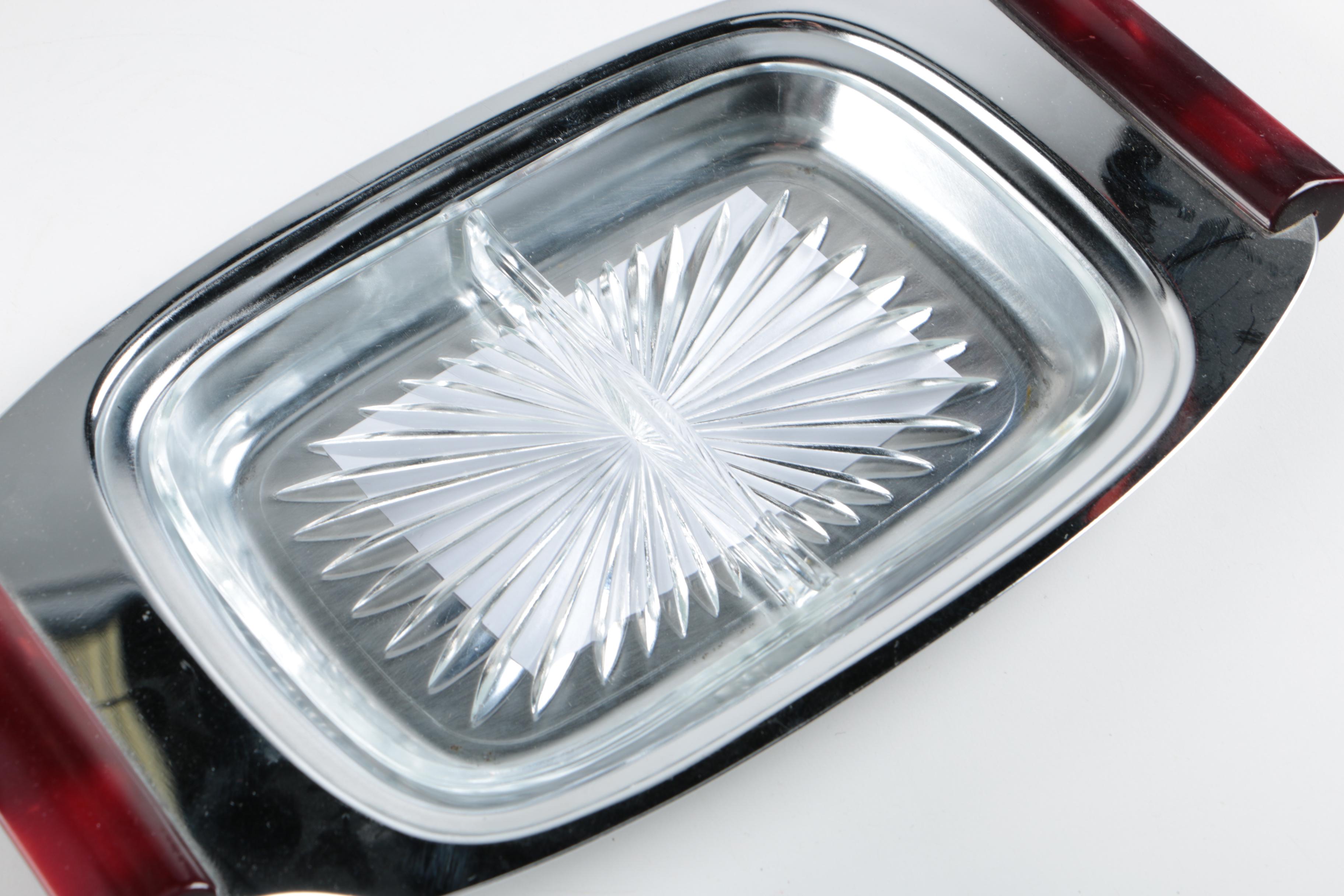 Mid Century Modern Gabis Pitcher and Lidded Serving Tray