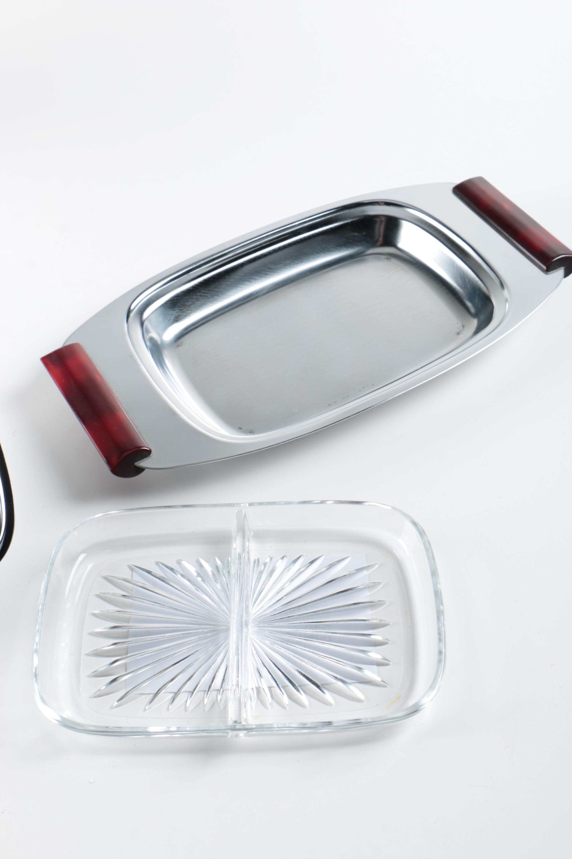 Mid Century Modern Gabis Pitcher and Lidded Serving Tray