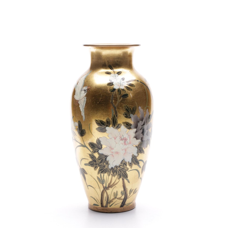 Hand Decorated Chinoiserie Porcelain Vase