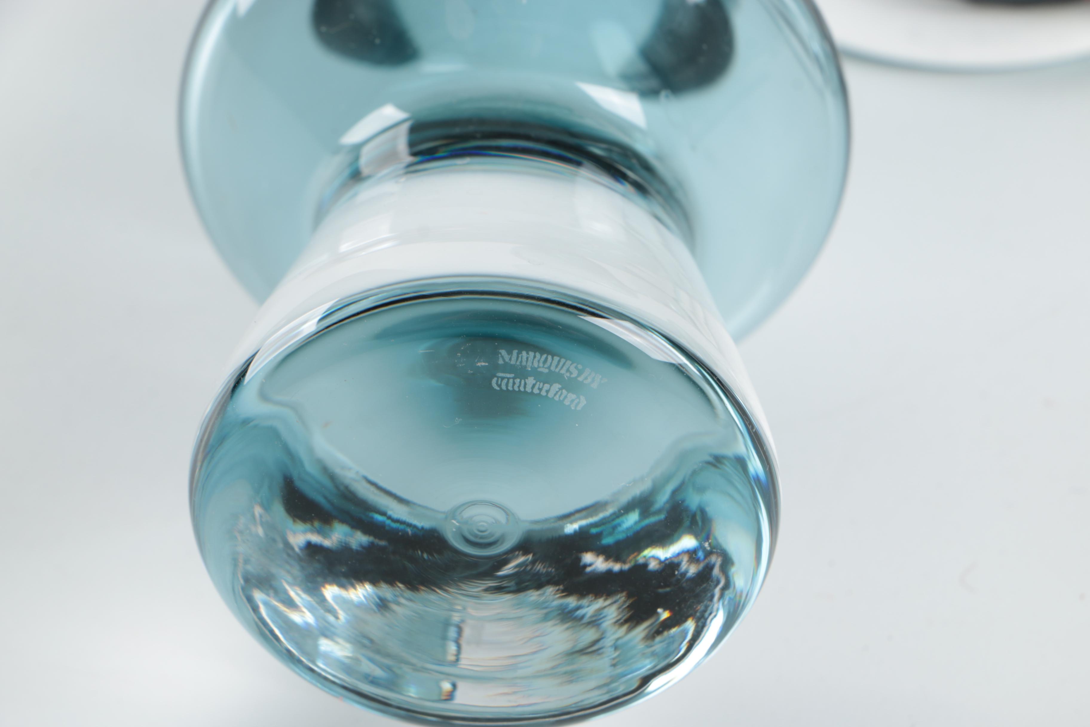 Marquis by Waterford "Samba" Blue Crystal Bud Vases