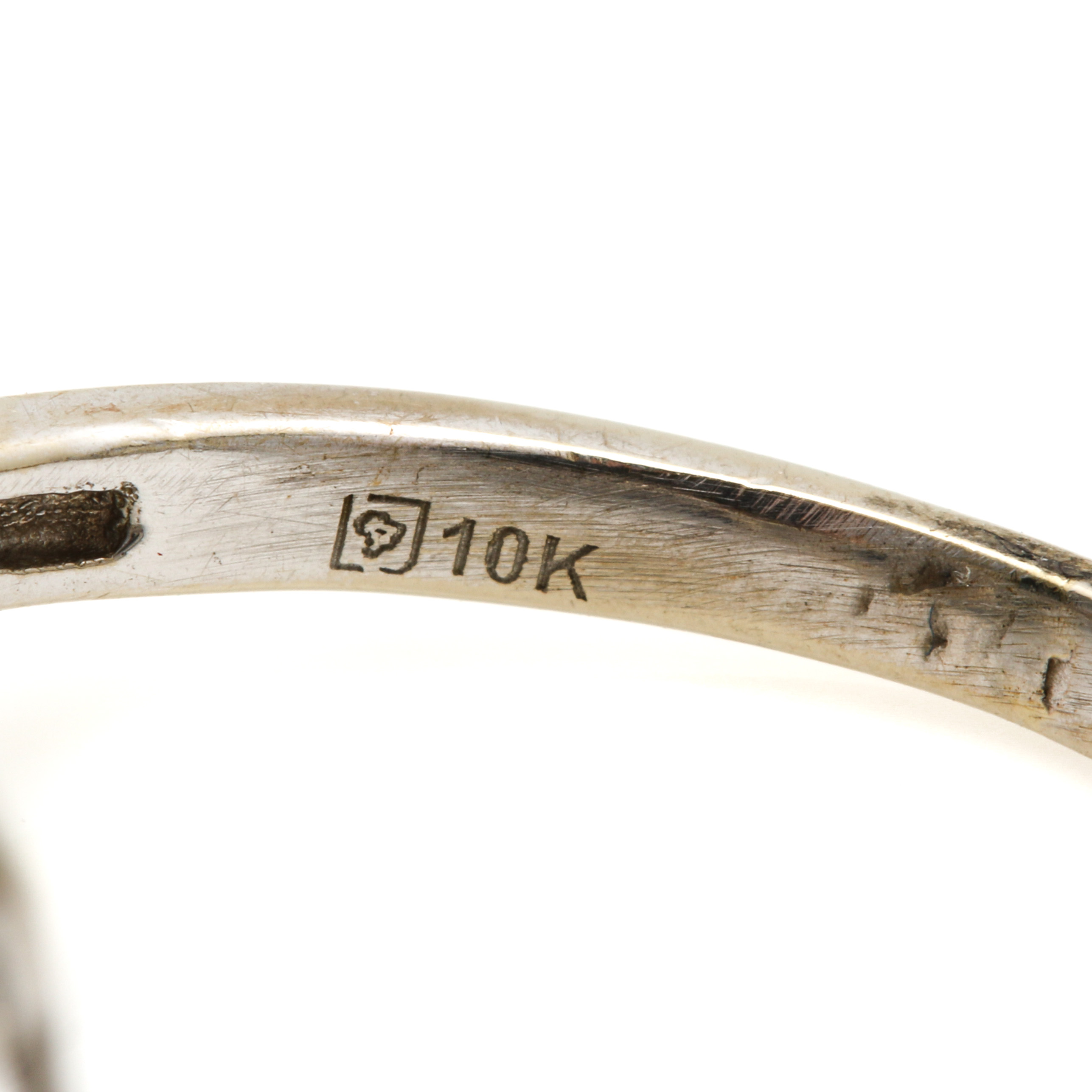 14K White Gold 1.06 CT Aquamarine and White Sapphire Ring