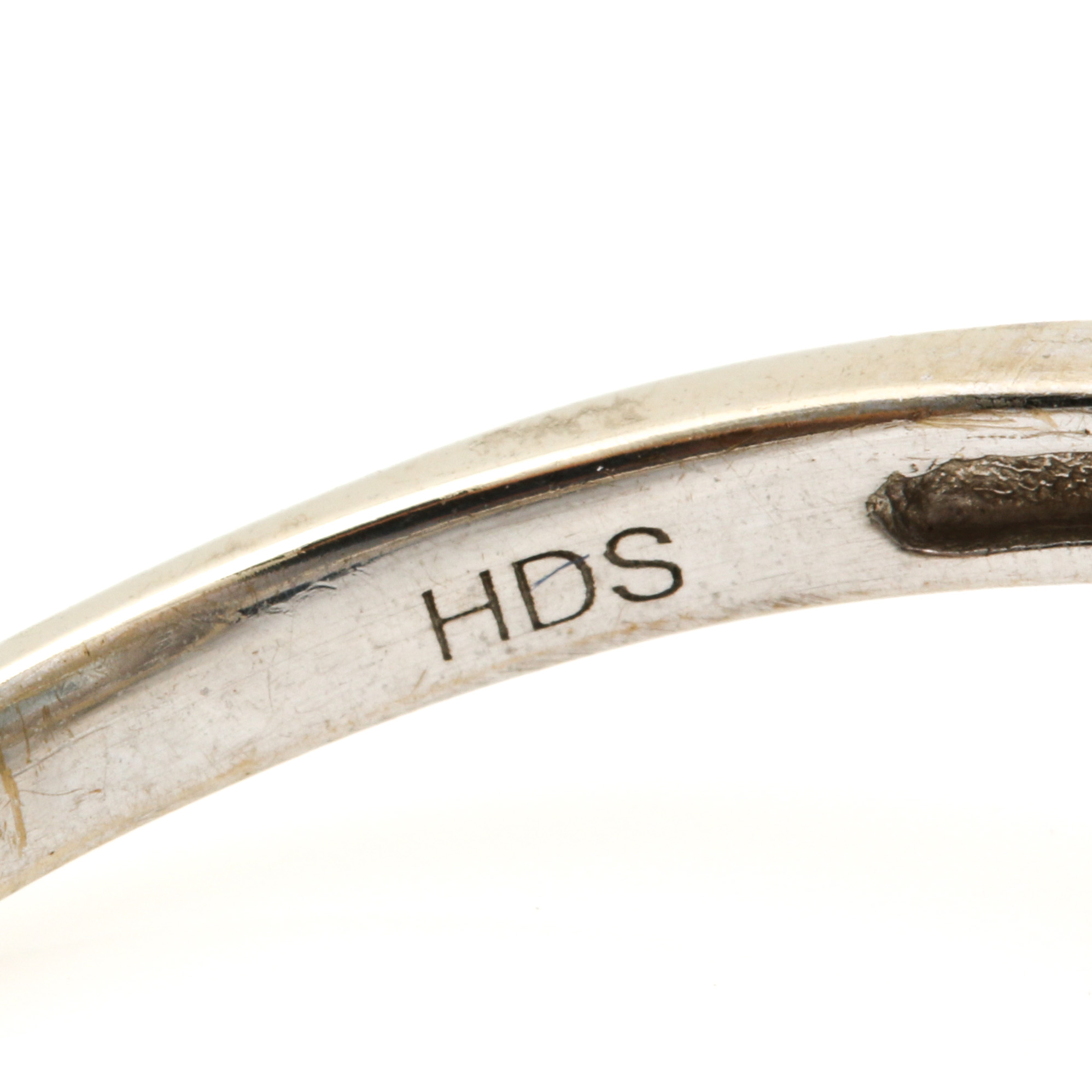 14K White Gold 1.06 CT Aquamarine and White Sapphire Ring