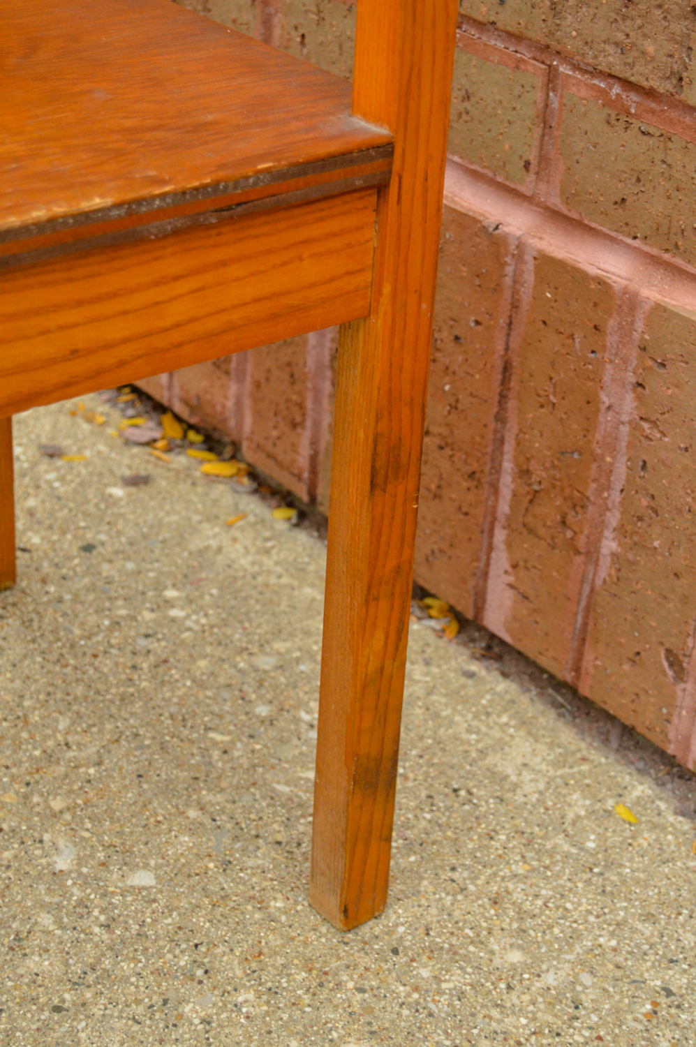 Vintage Mid-Century Oak Gossip Table