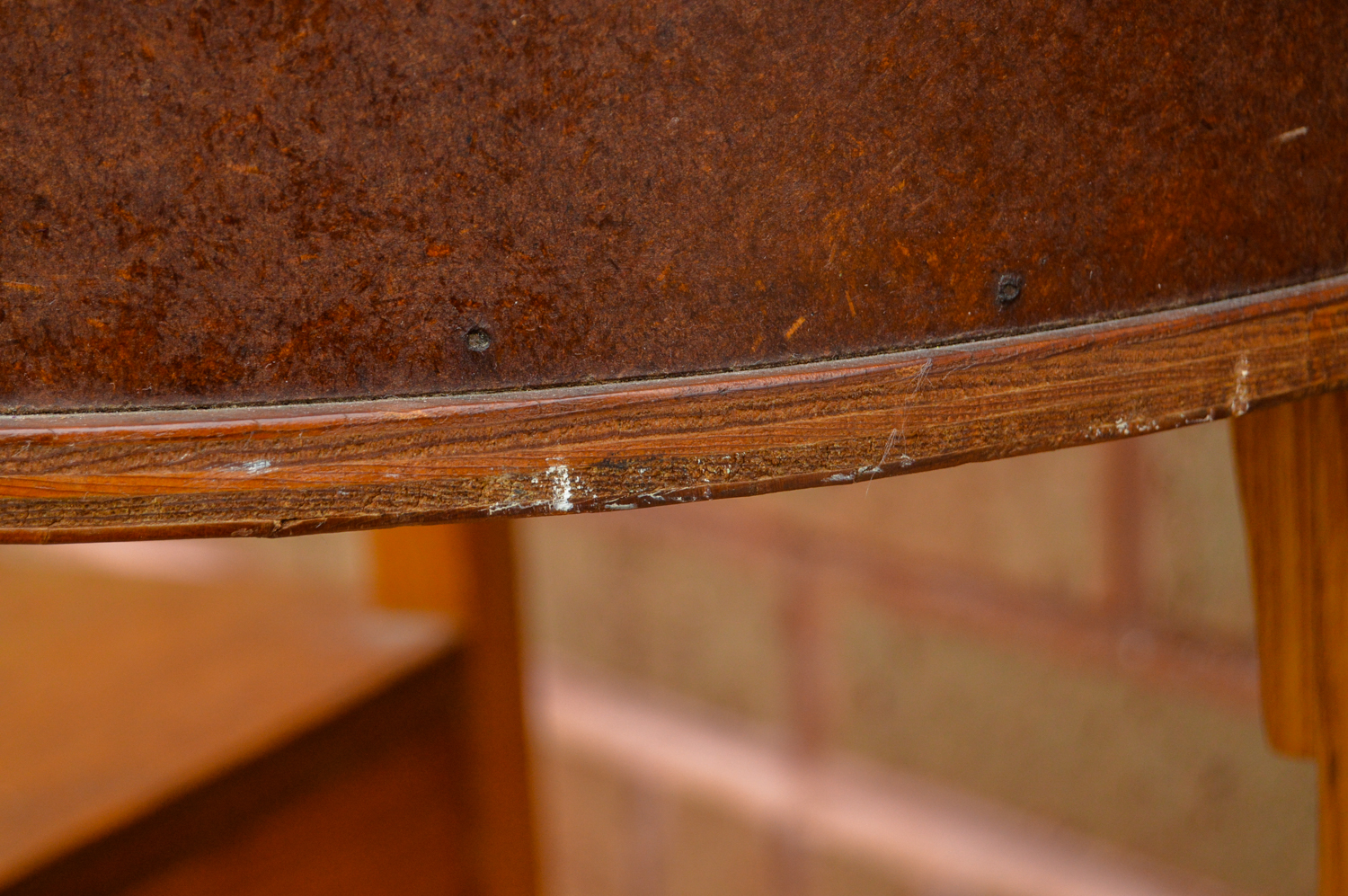 Vintage Mid-Century Oak Gossip Table