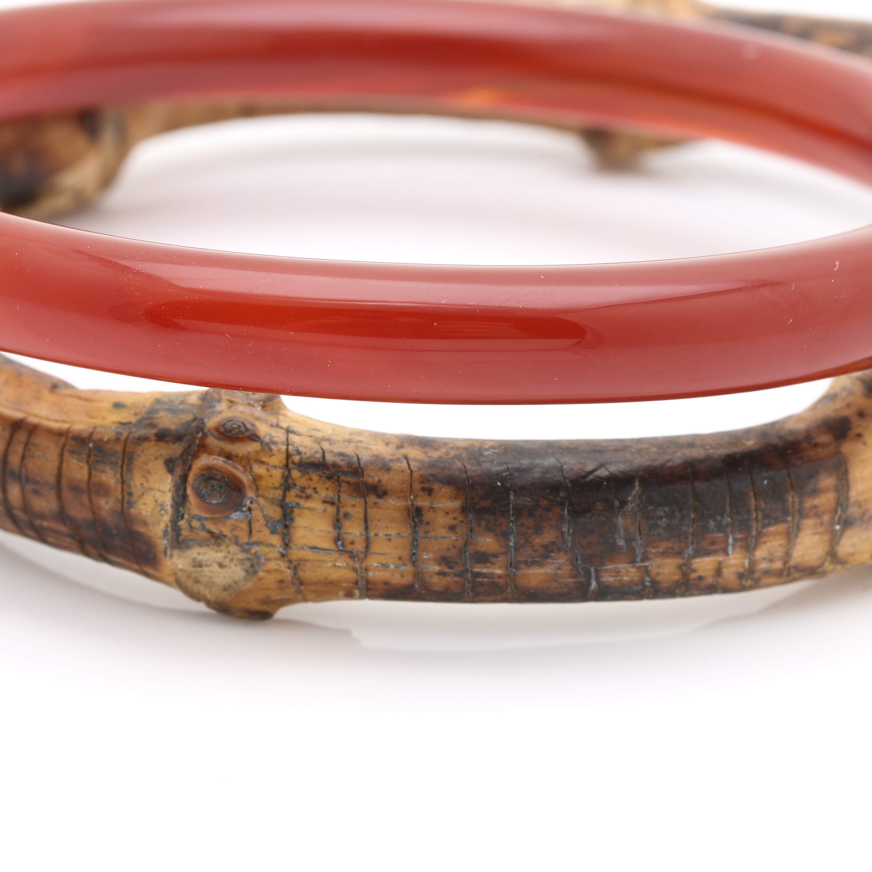 Grouping of Bangle Bracelets Including Sterling Silver and Stone Accents