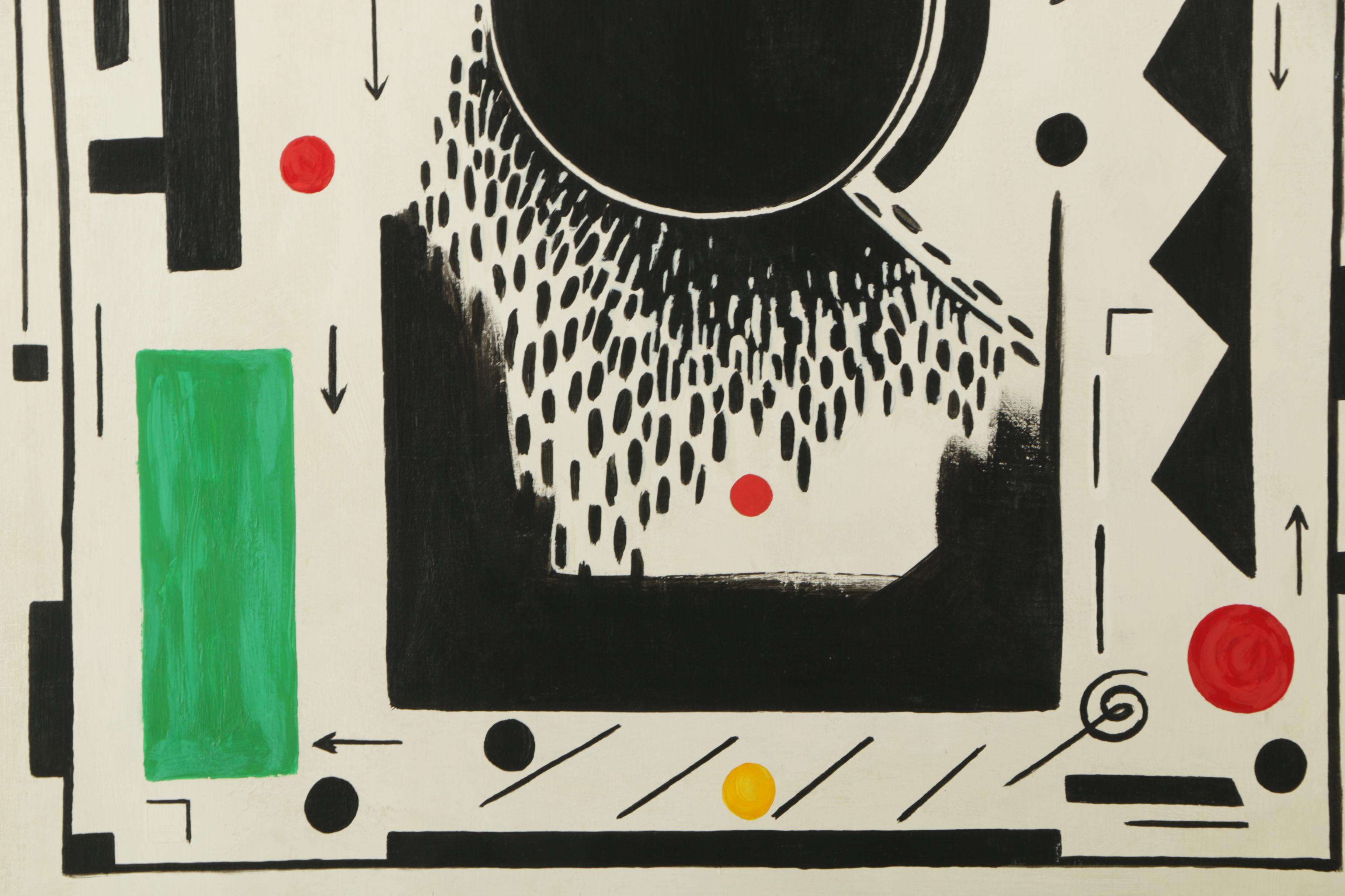 Bill Schiffer Acrylic Painting of Geometric Forms